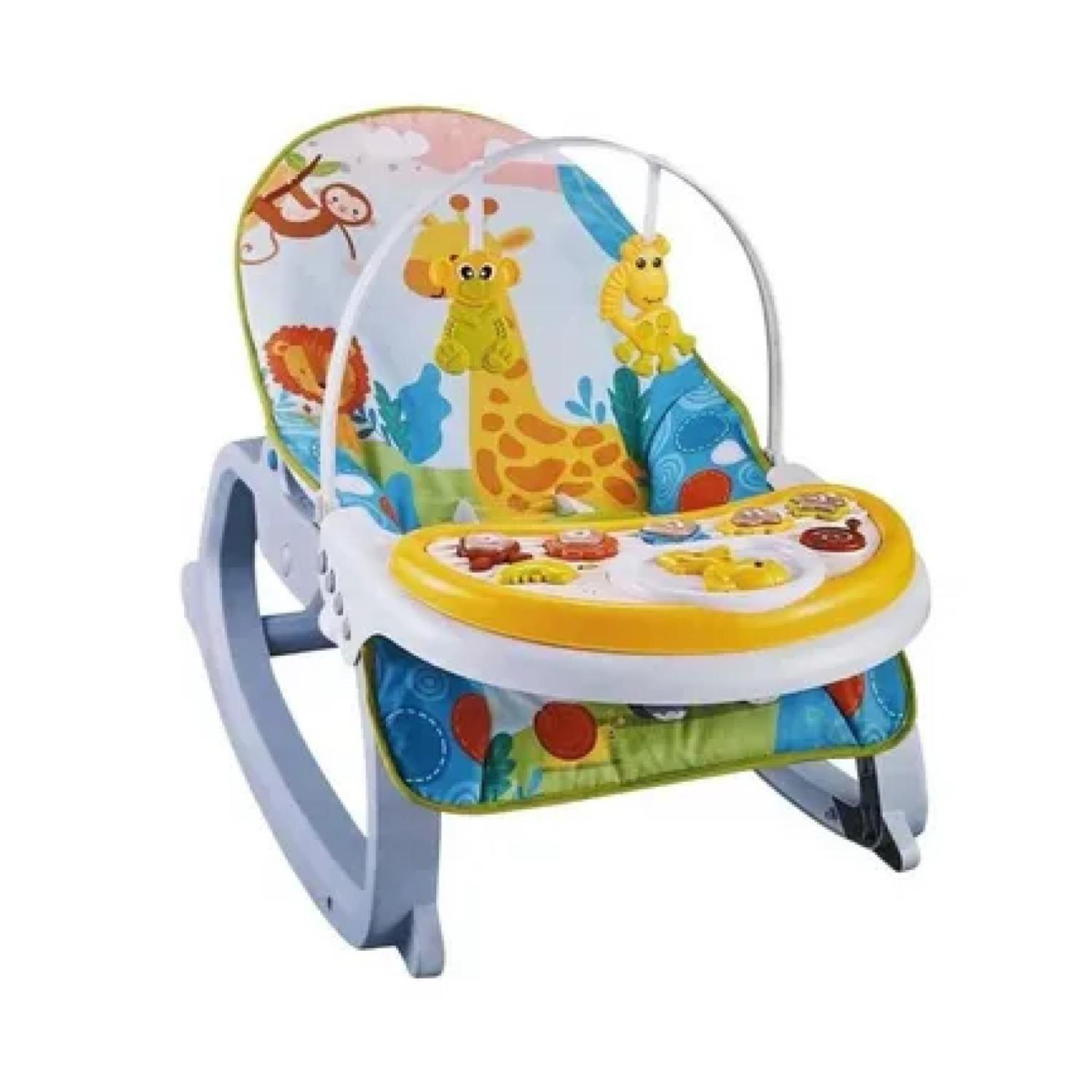 Juguete Silla Mecedora Vibradora 3En1 Sonidos Infantil Azul-0