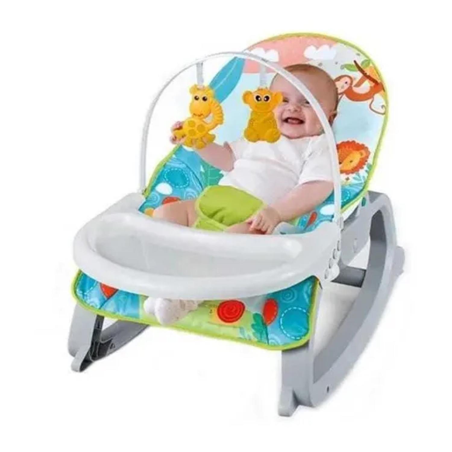 Juguete Silla Mecedora Vibradora 3En1 Sonidos Infantil Azul-3