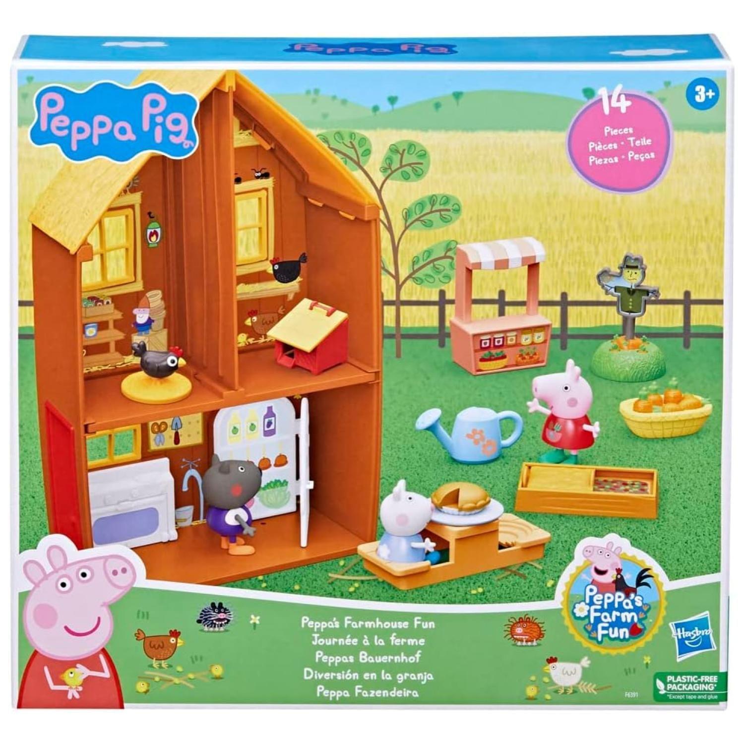 Juguete Granja De Peppa Pig Con Accesorios Cafe-0