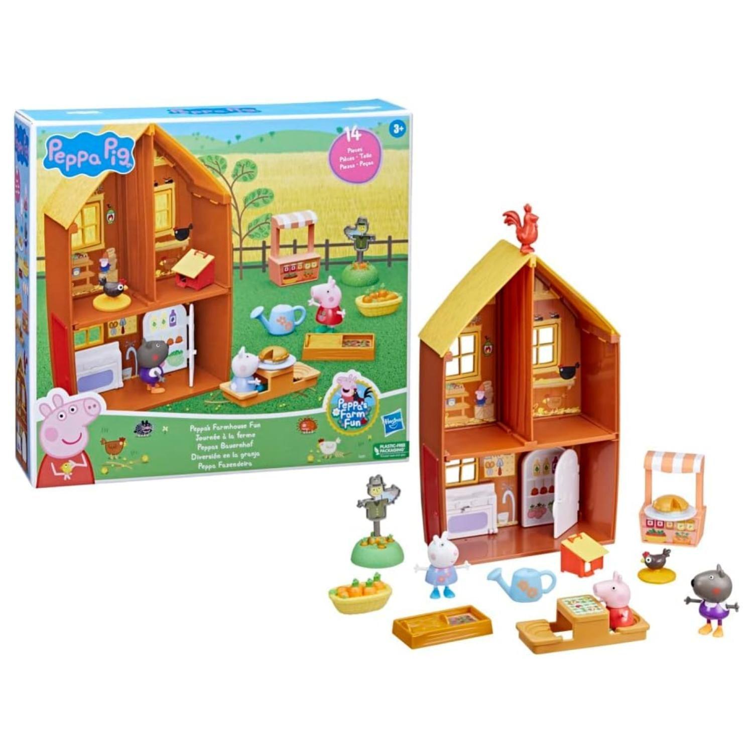 Juguete Granja De Peppa Pig Con Accesorios Cafe-1