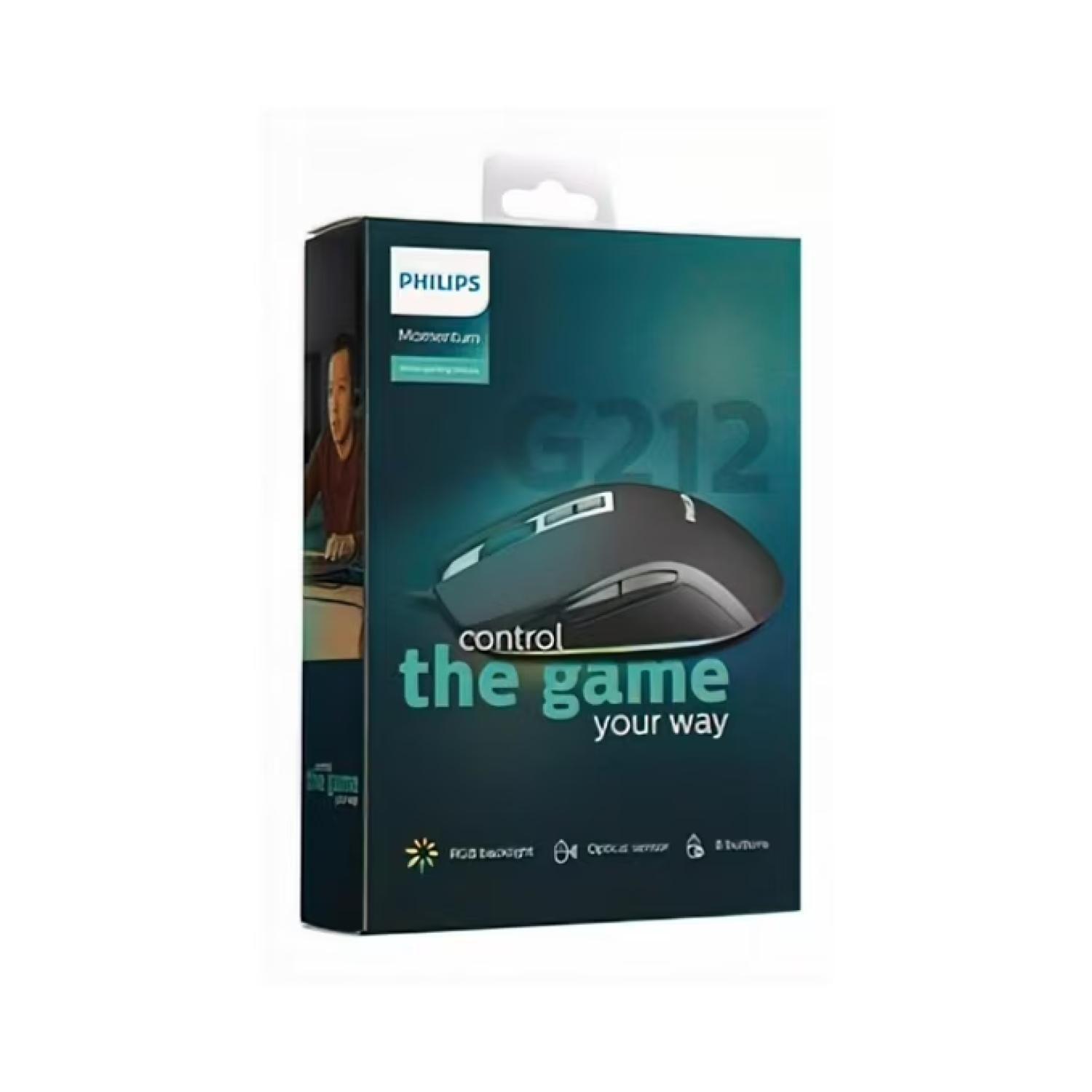 Mouse Gamer Alambrico USB 8B 2800DPI RGB SPK9212 Philips-2