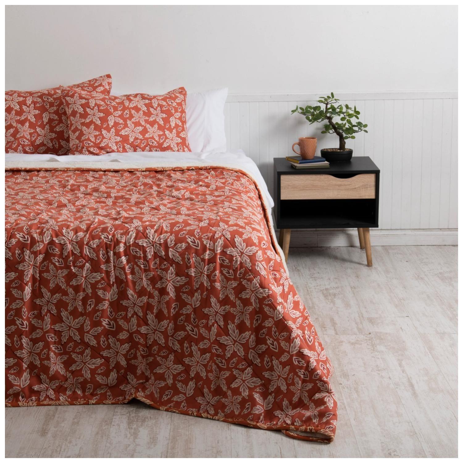 Plumon 2 Plazas 220X240cm Microfibra Avellano Estampado Mashini-3