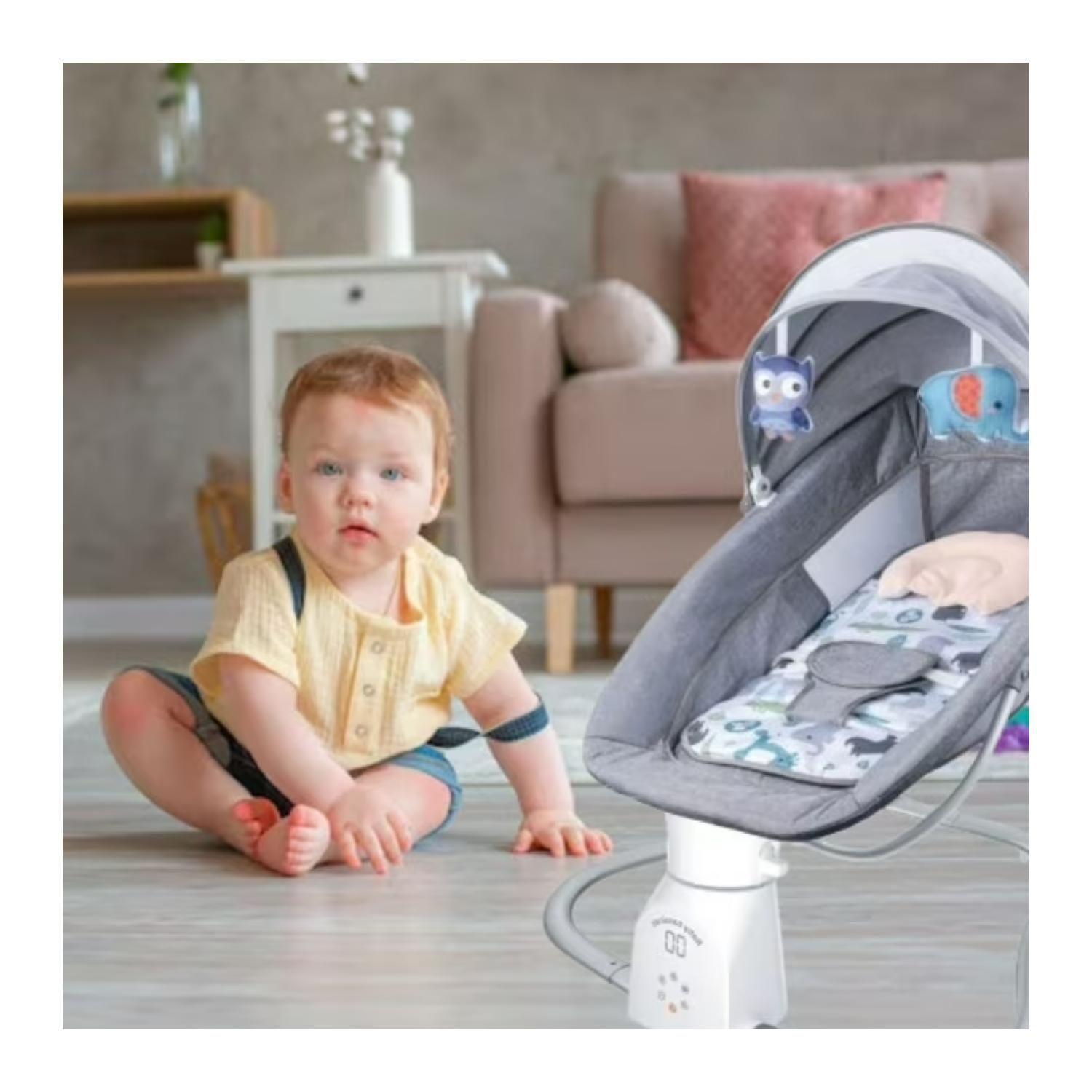Silla Mecedora Con Control Remoto Para Siestas De Bebes Infantil-2
