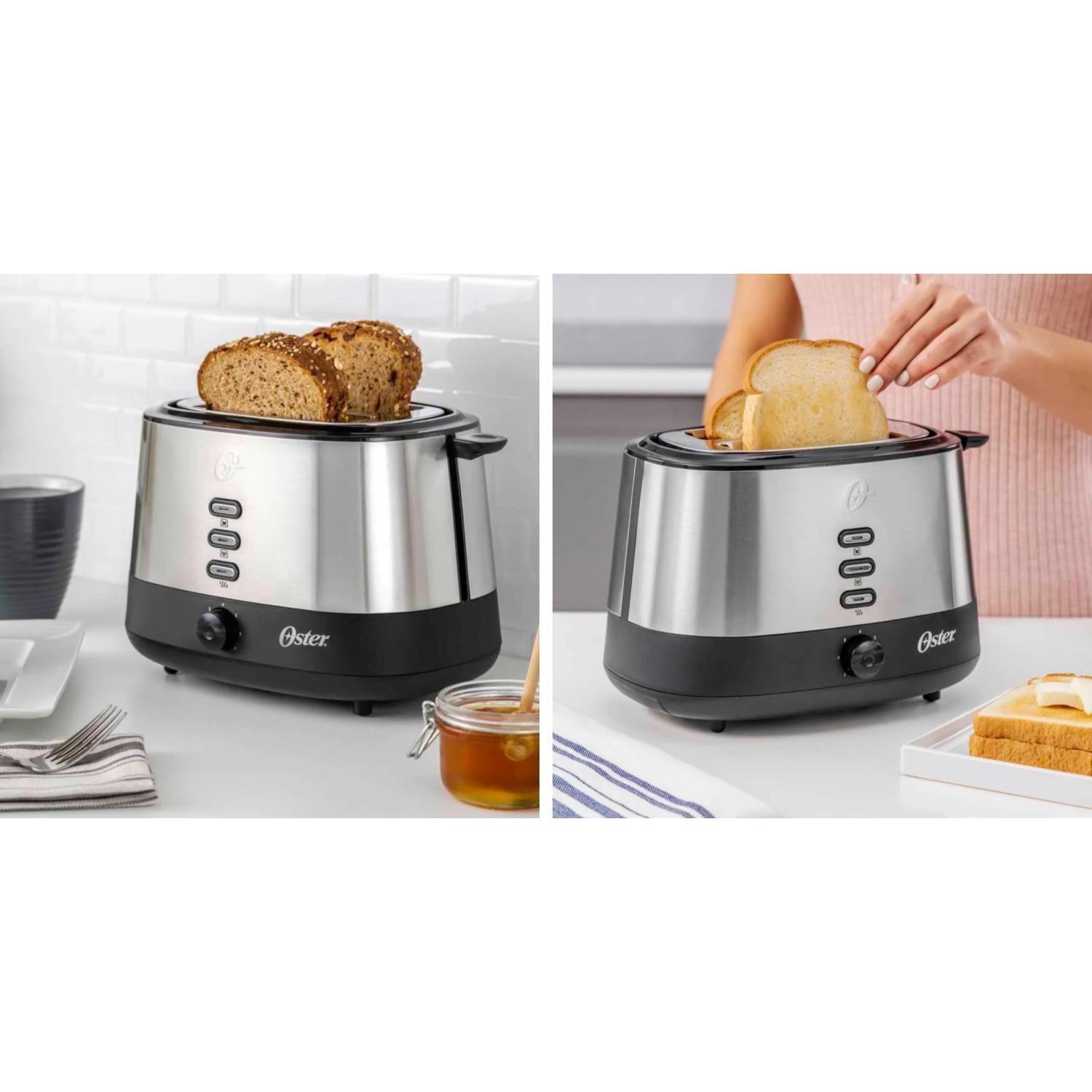 Tostador De Pan 2 Rebanadas 7T 800W Acero Inox R500 Oster-2
