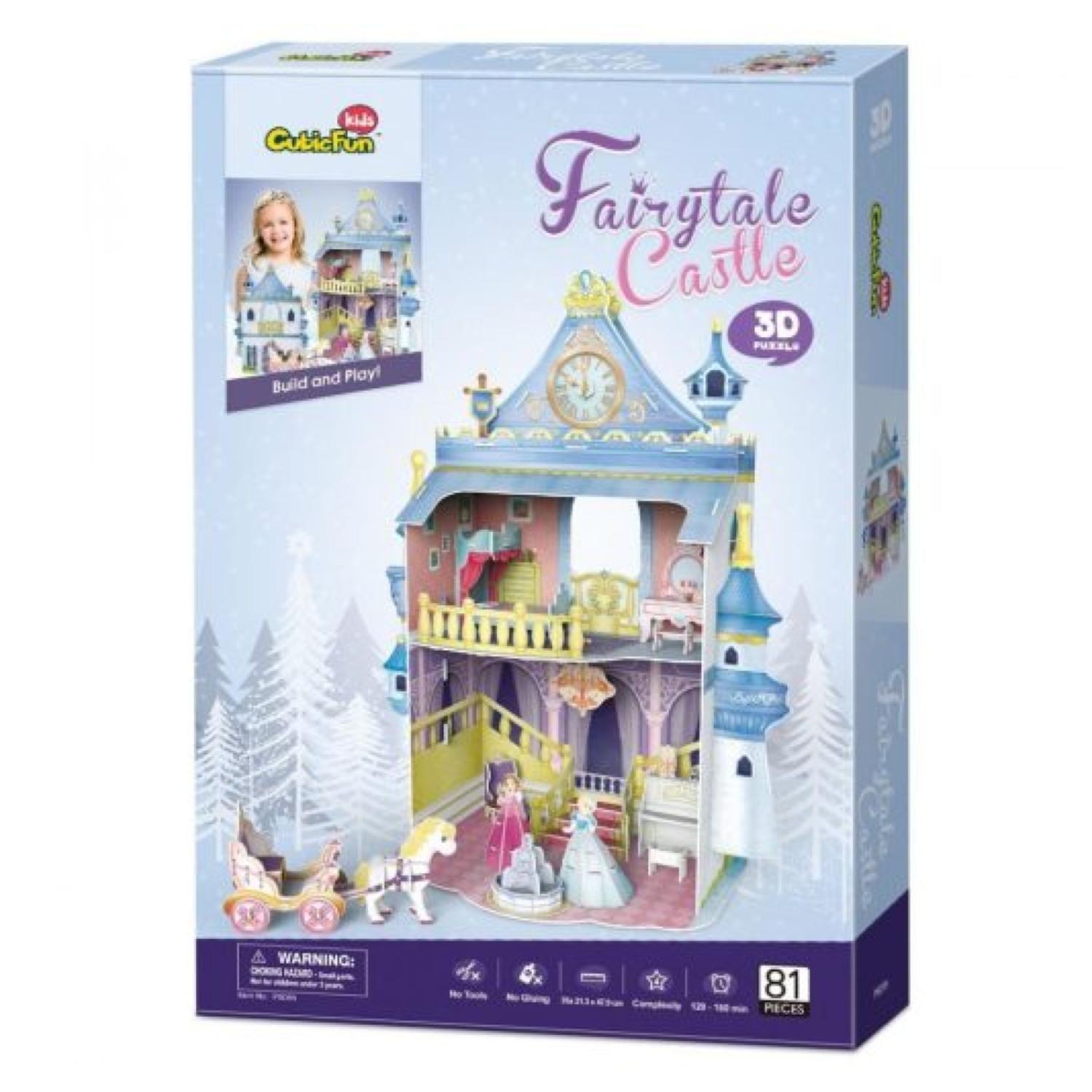 Juguete Castillo De Muñecas 81 Pcs Rompecabezas 3D Infantil-3