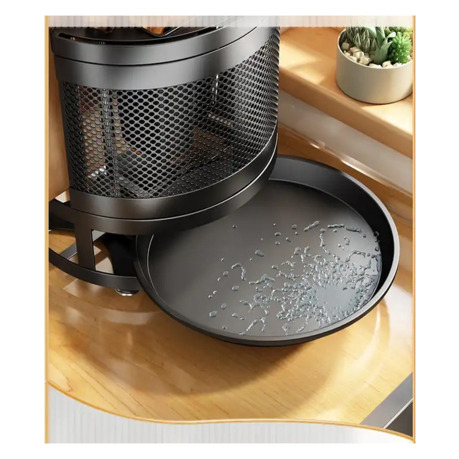 Organizador Para Articulos De Cocina Giratorio Metalico 25x24cm-2