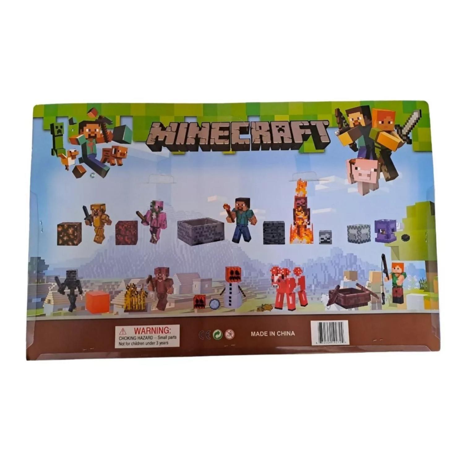 Juguete Figuras Set Minecraft Series 3 12 Piezas Accesorios-2