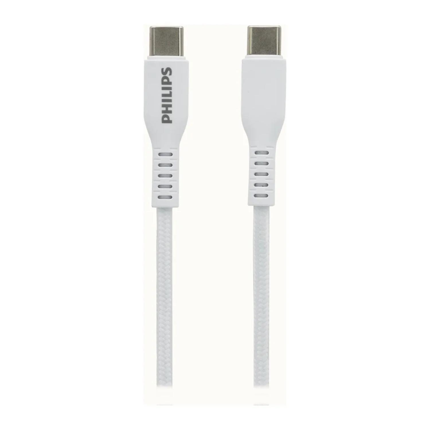 Cable De Carga Rapida 60W USB C A USB C Blanco DLP8601B/71-1