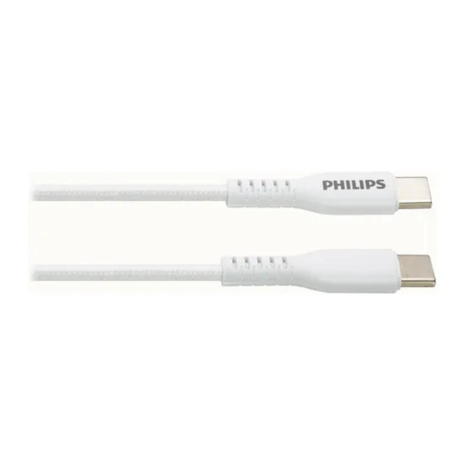 Cable De Carga Rapida 60W USB C A USB C Blanco DLP8601B/71-2