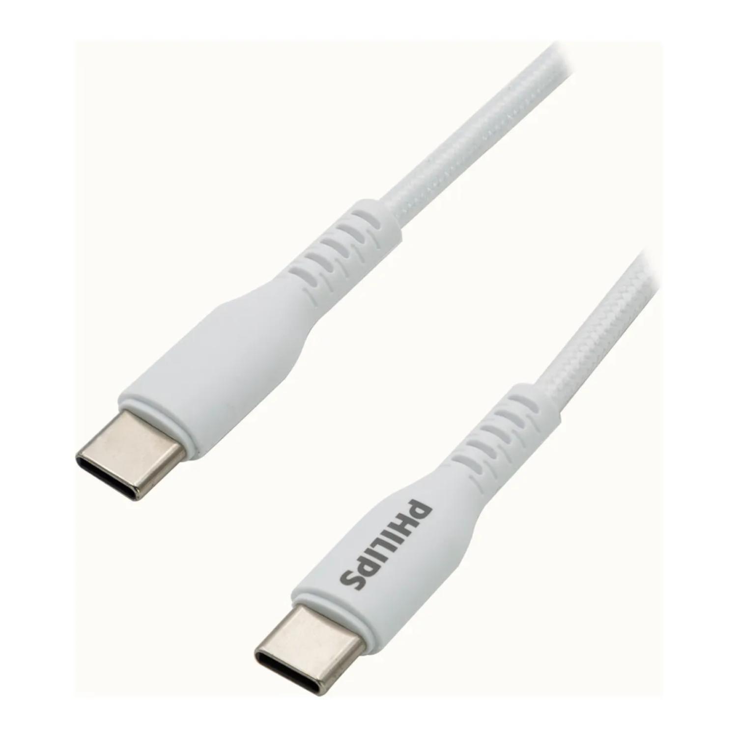 Cable De Carga Rapida 60W USB C A USB C Blanco DLP8601B/71-3