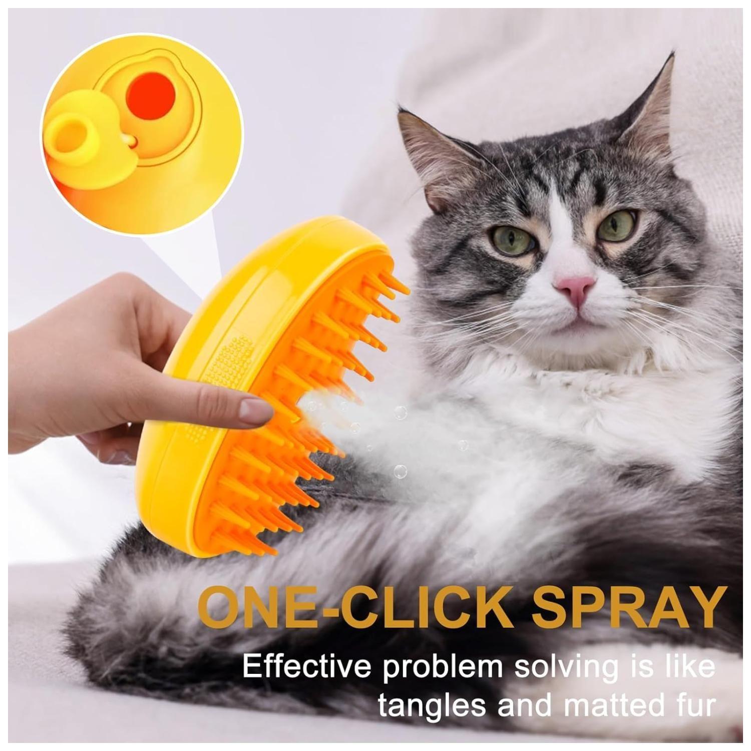 Cepillo Con Vapor Para Limpieza Y Masajes Para Mascotas-7