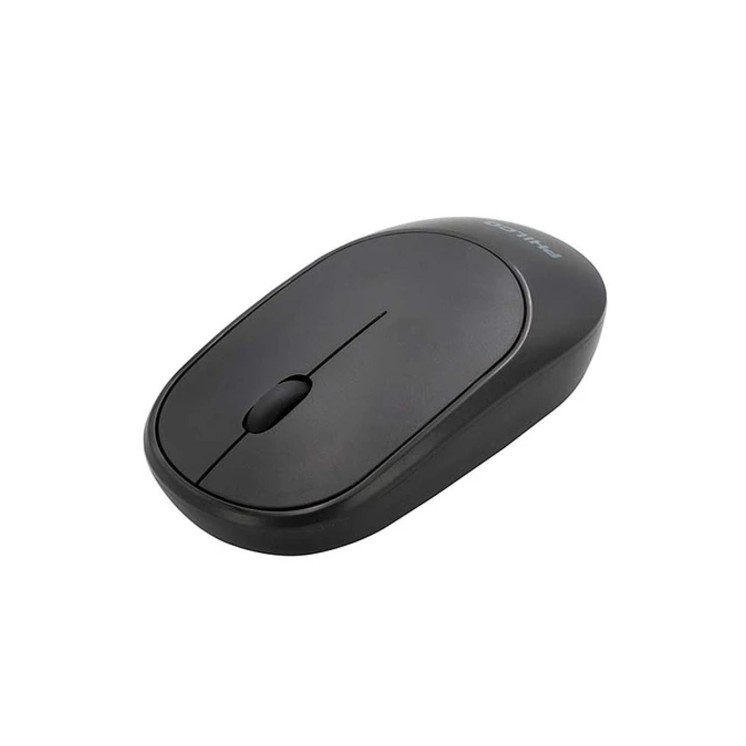 Mouse Inalambrico USB Silencioso 3 Botones Negro Philco Pro-2