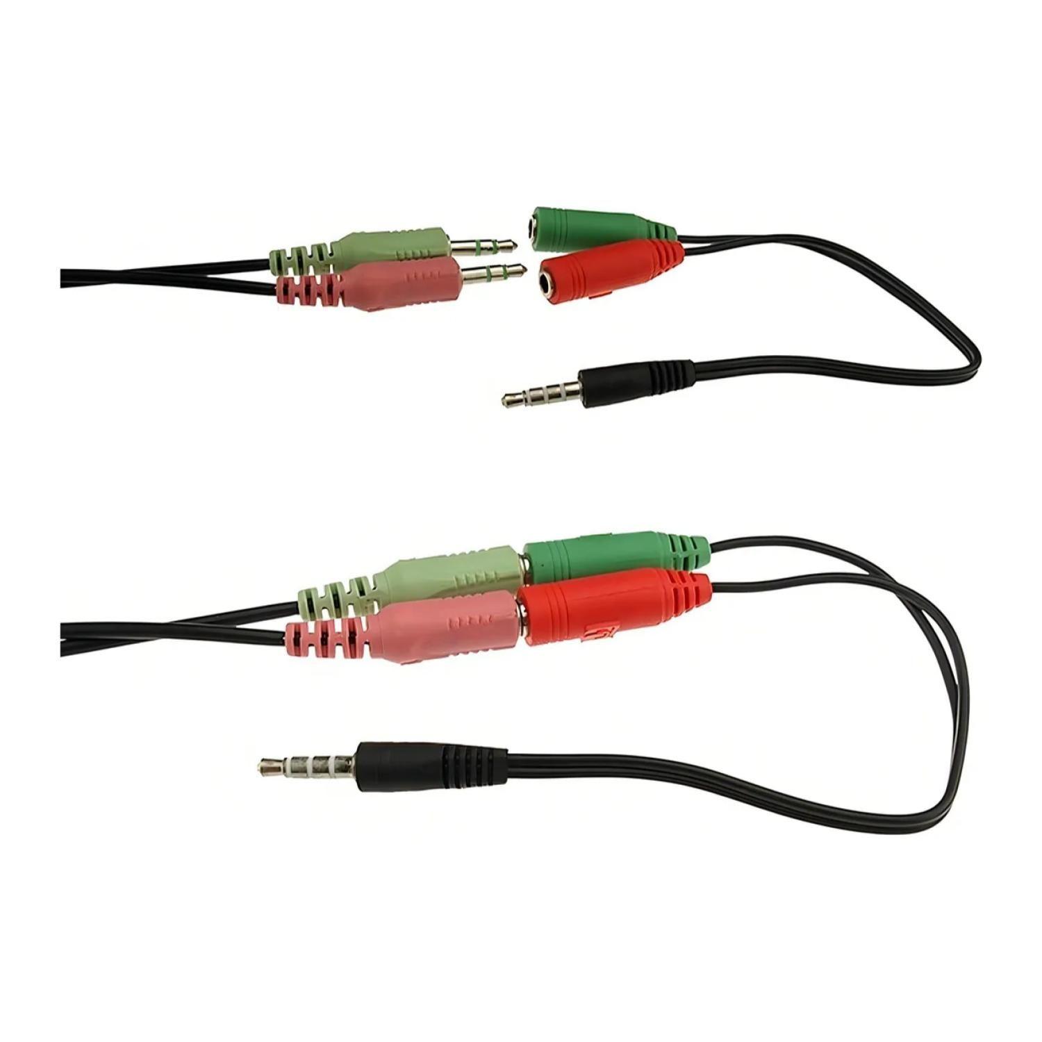 Adaptador De Audio 2 Jack Hembra A Jack 3.5 Macho-4