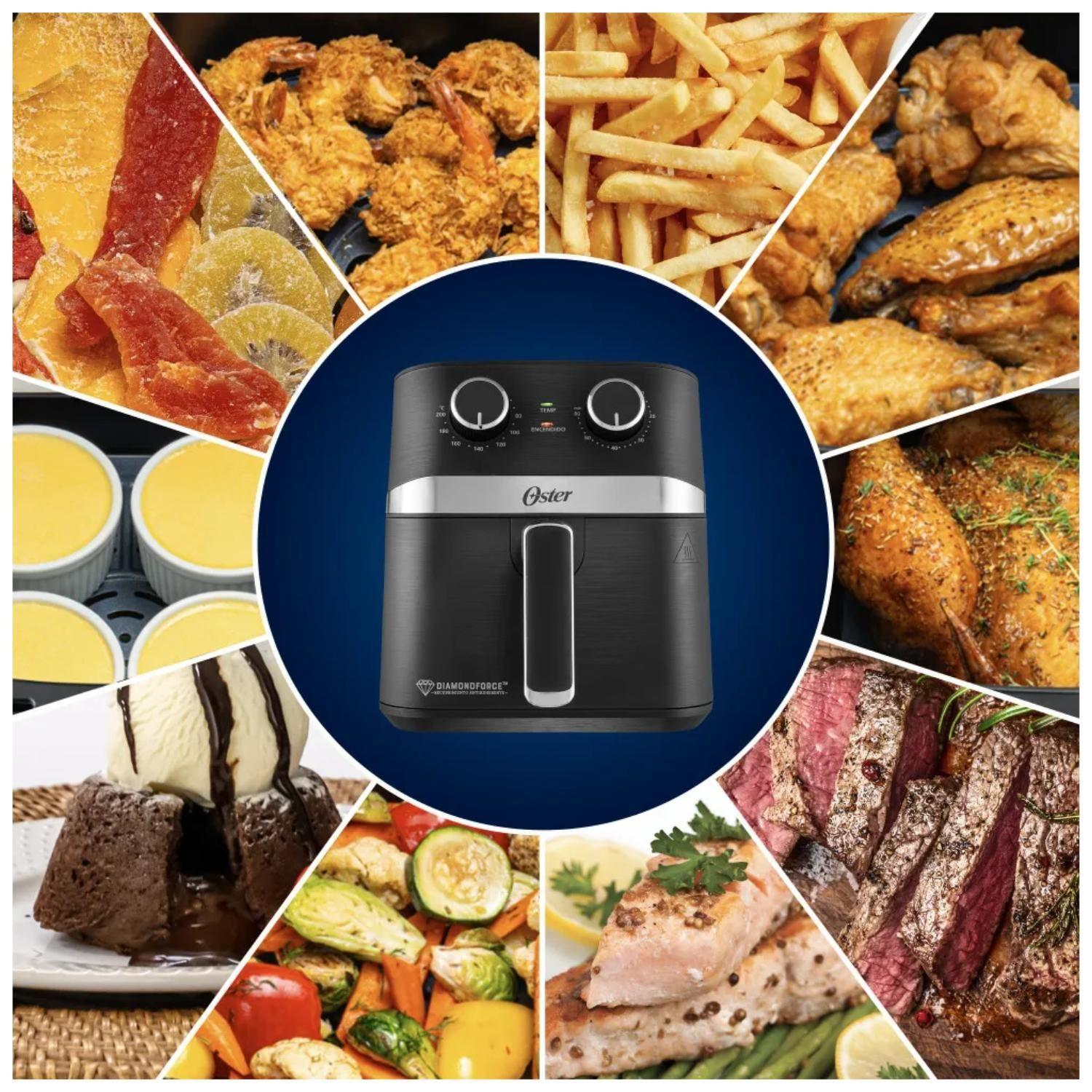 Freidora De Aire Air Fryer 4 Litros 1300W Negro 401MDF Oster-2