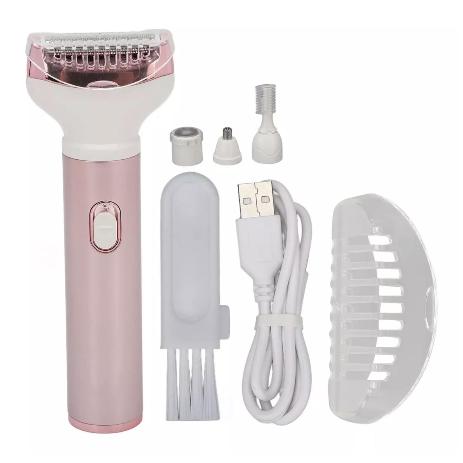 Maquina Depiladora Femenina 4 En 1 Recargable USB-3