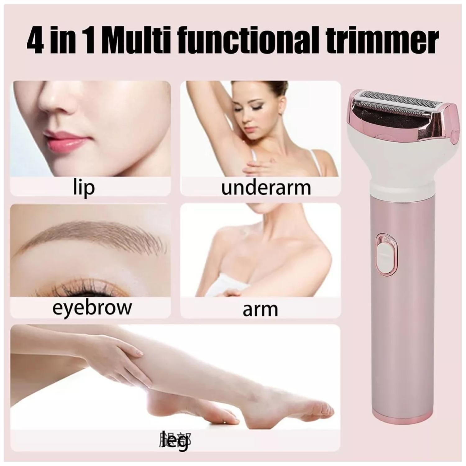 Maquina Depiladora Femenina 4 En 1 Recargable USB-4