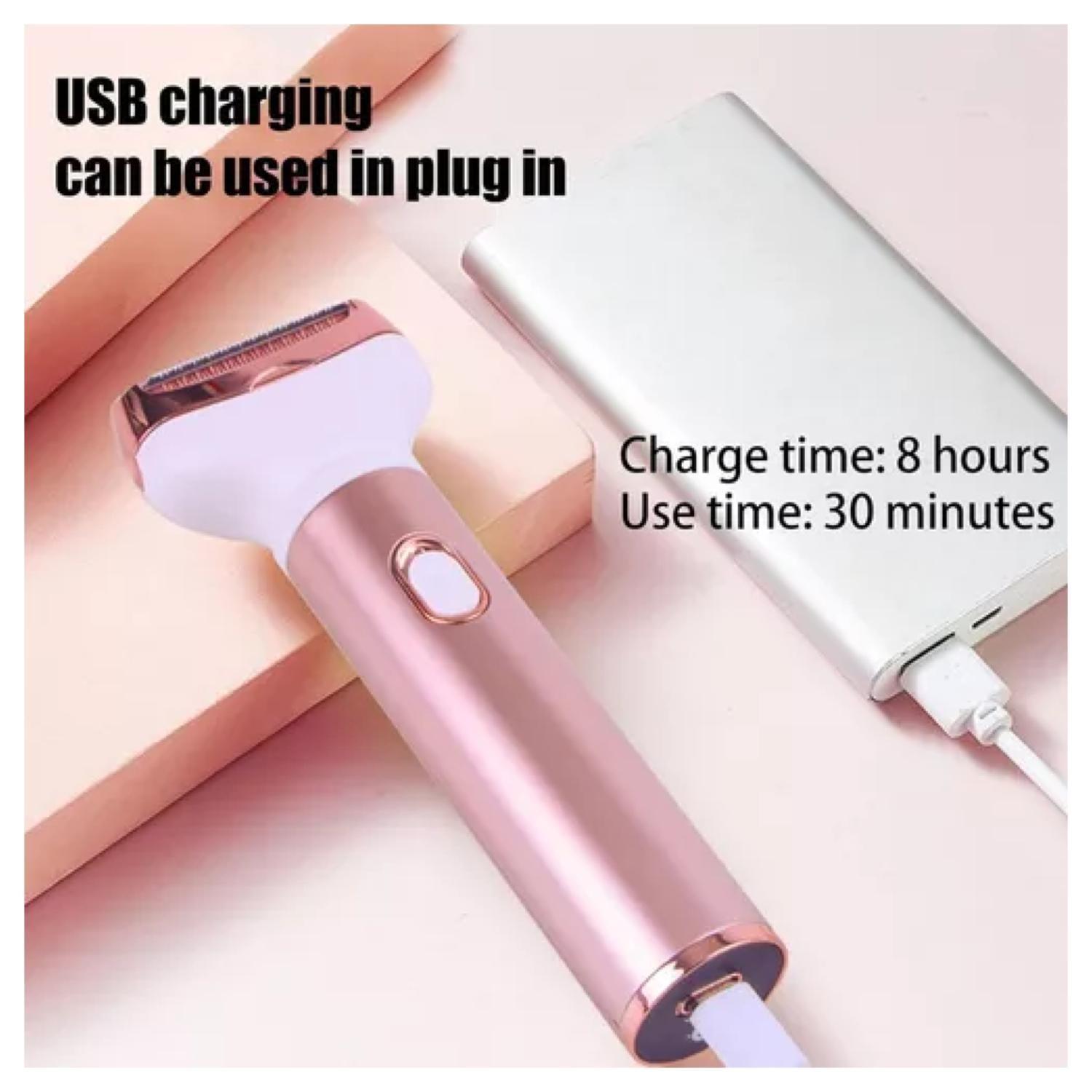 Maquina Depiladora Femenina 4 En 1 Recargable USB-5