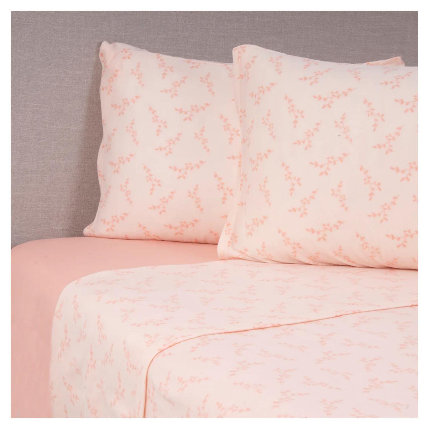 Juego De Sabanas De Polar 2 Plazas 240x210cm Rosado Estampado Mashini-2