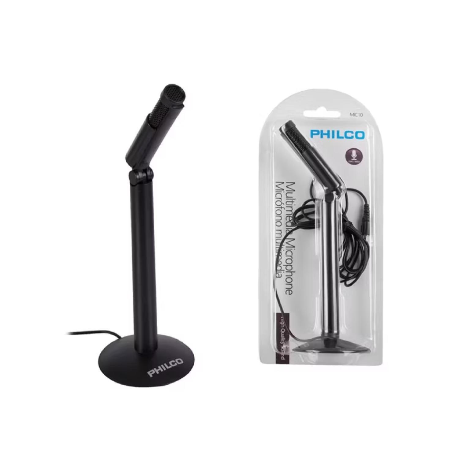 Microfono Multimedia Jack 3.5 PC Negro MIC-10 Philco-2