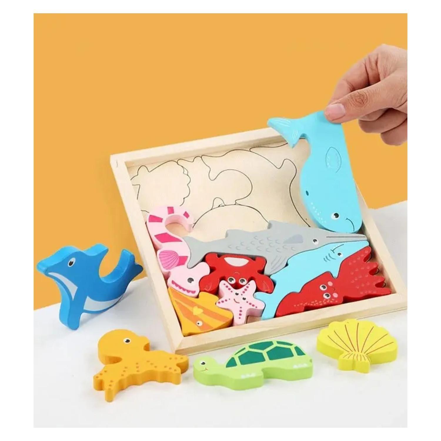 Juguete Rompecabezas 3D De Madera Montessori Infantil-2