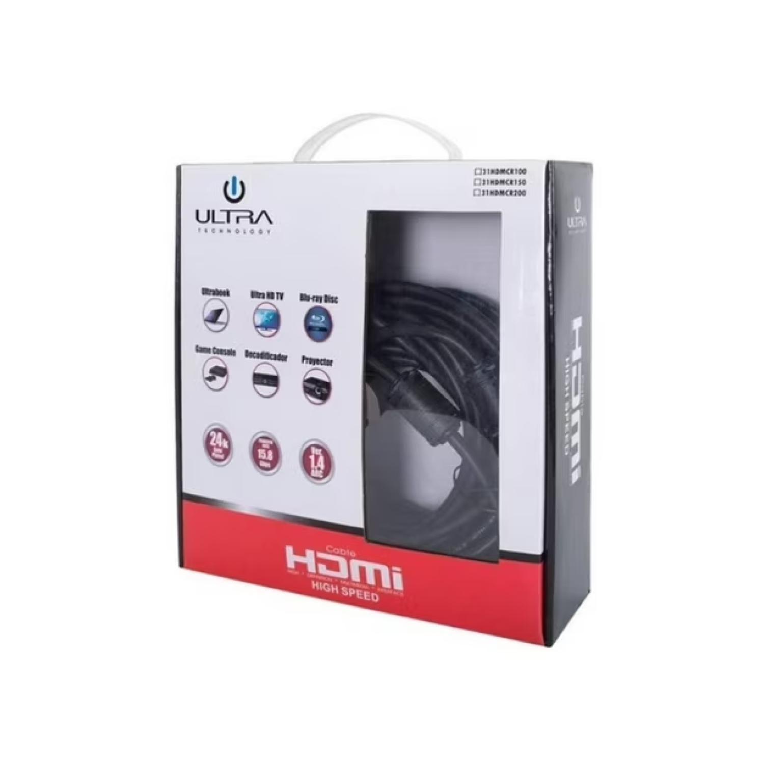 Cable HDMI V1.4 HD 4K 15.8 Gbps 20Mts Negro-2