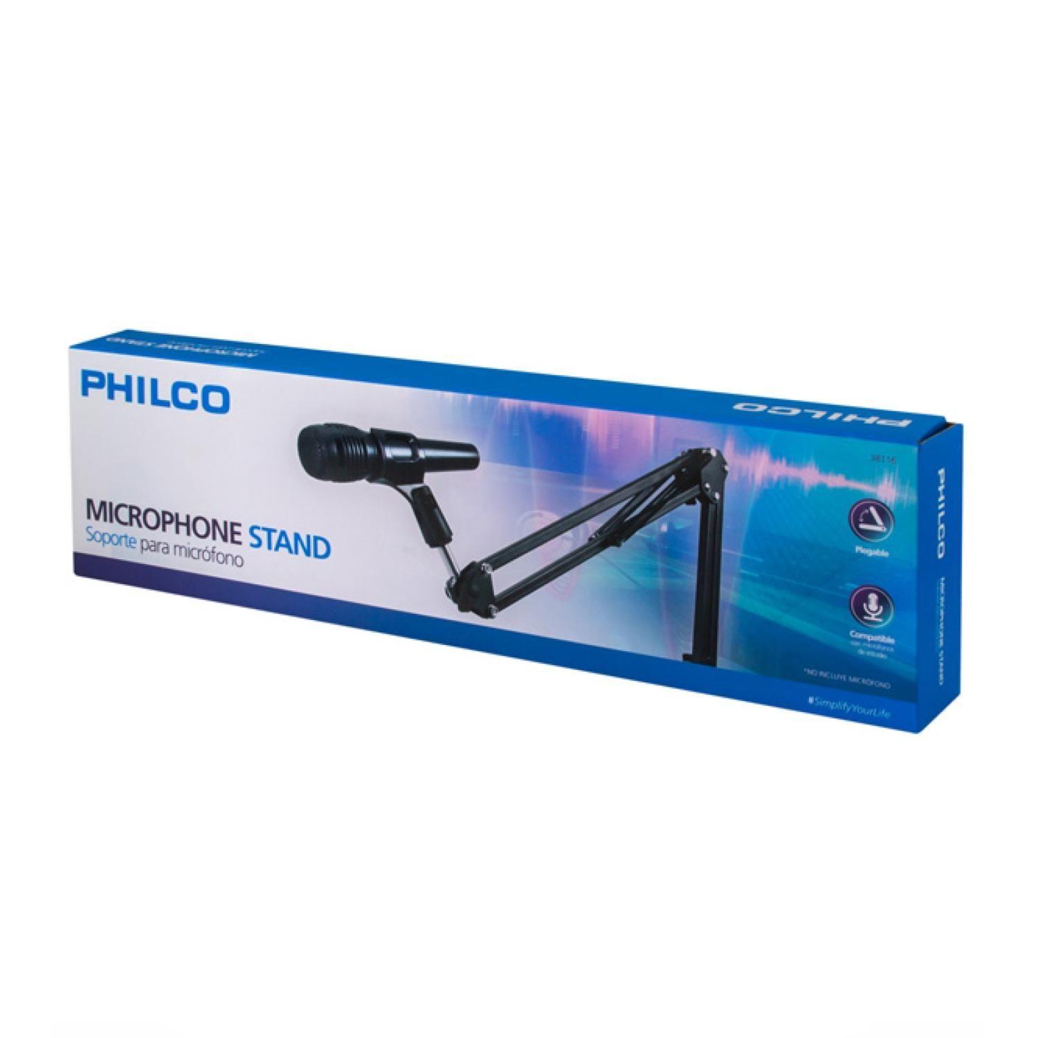 Stand Atril Metalicoc Flexible Para Microfonos Negro Philco-3