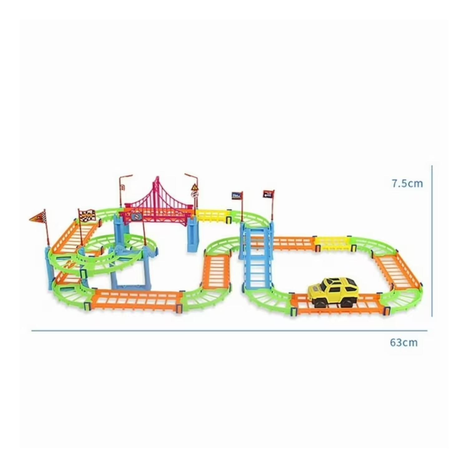 Juguete Pista De Autos 52 Piezas Armable Infantil-2