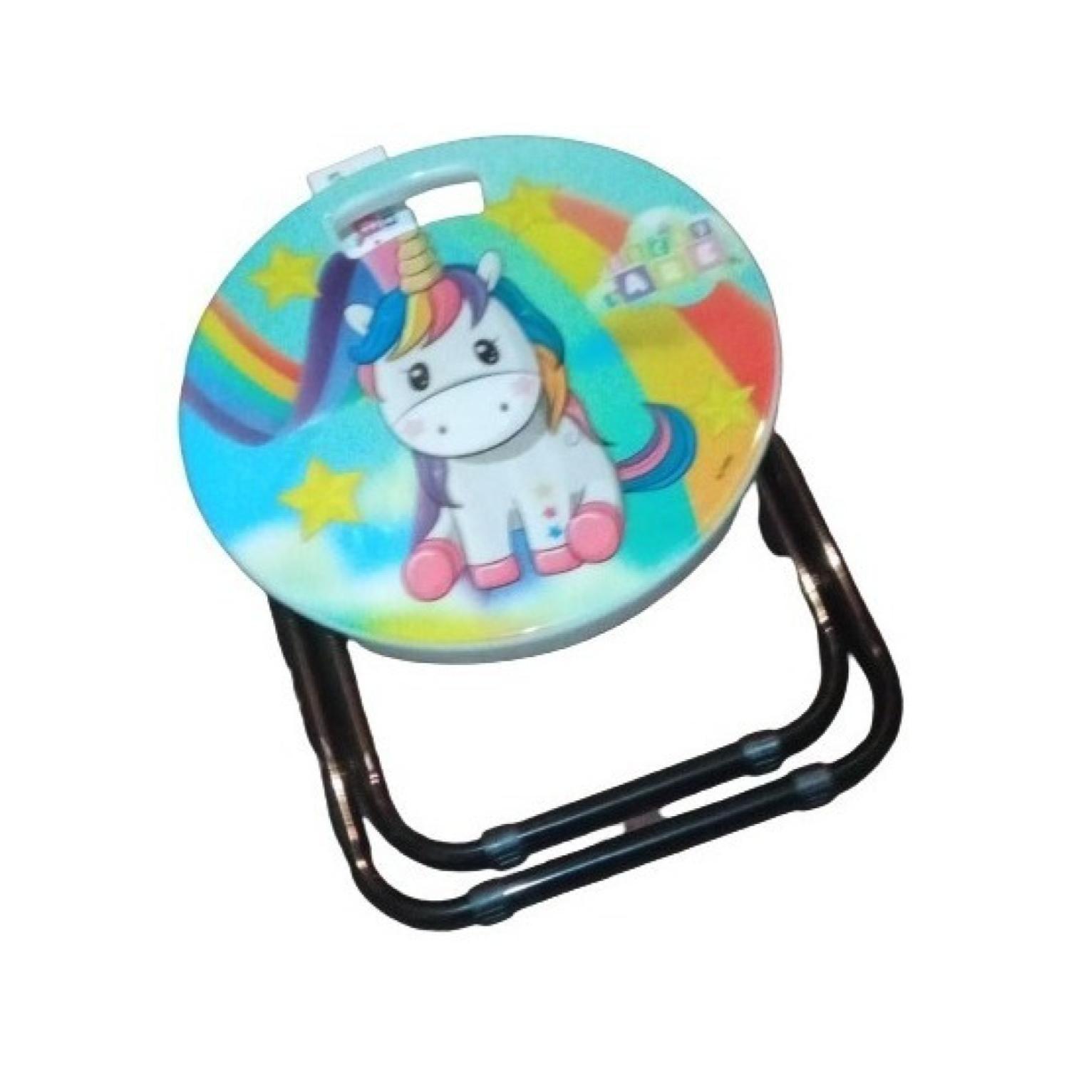 Silla Piso Plegable Infantil 25cm Jardin Piscina Unicornio-1