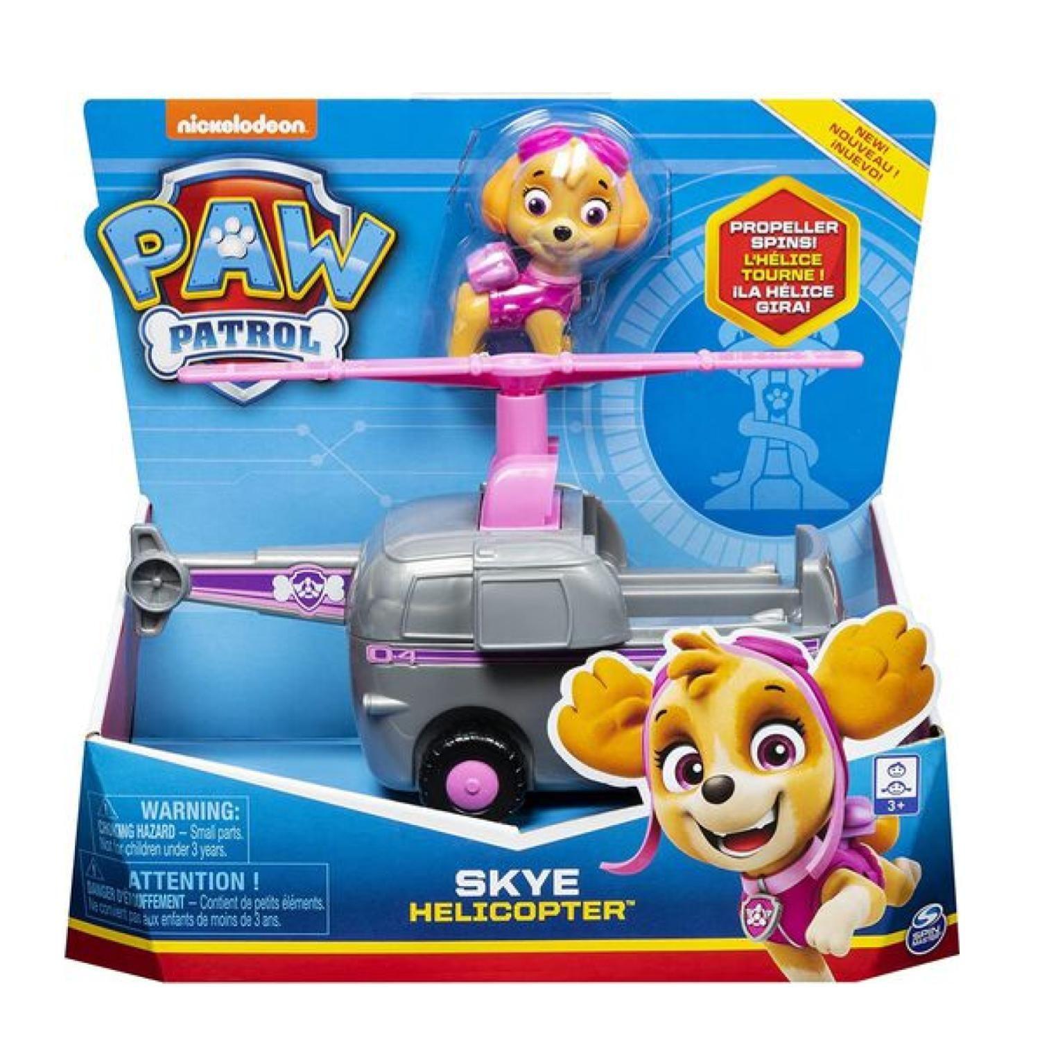 Juguete Skye Helicoptero Gris Friccion Paw Patrol-3