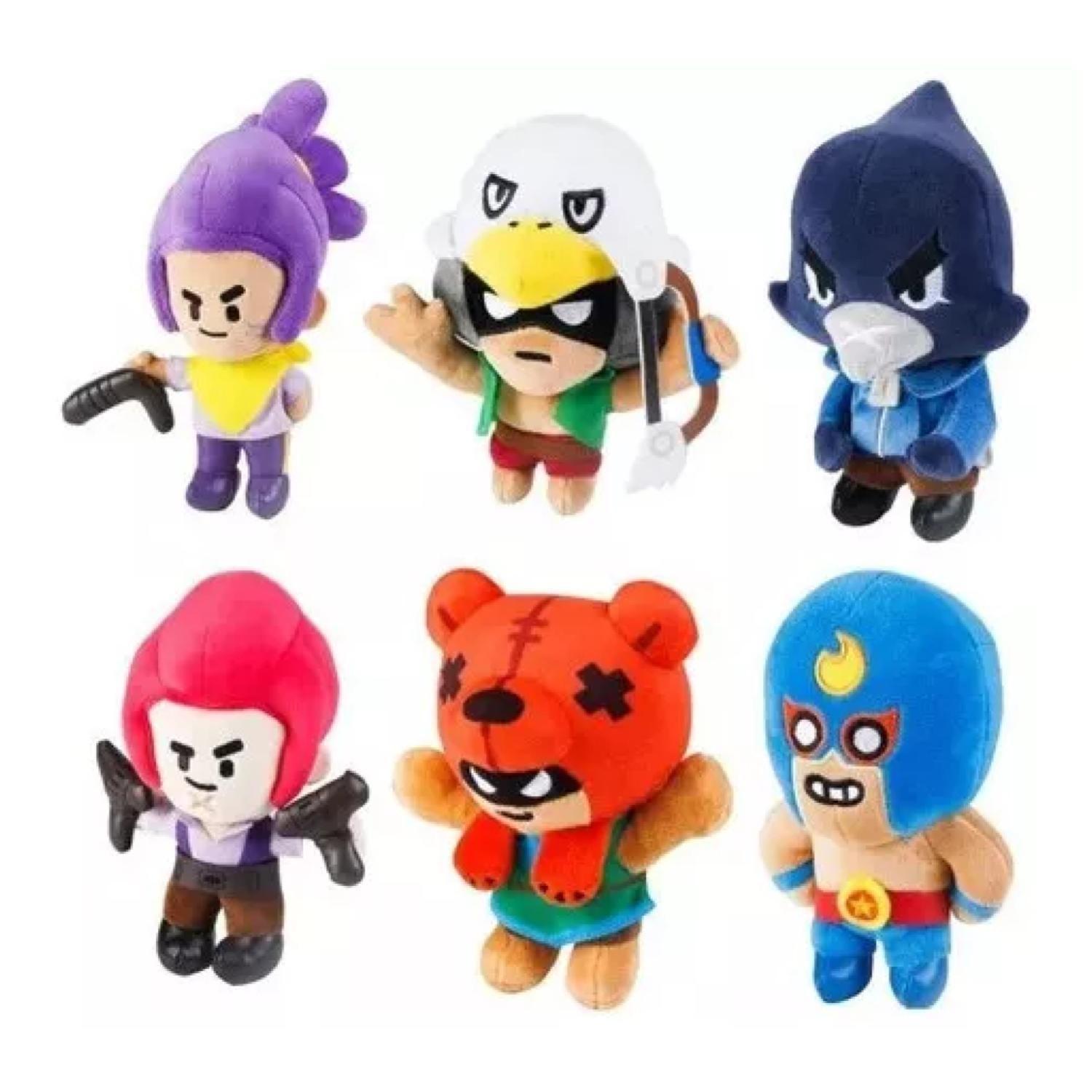 Pack 4 Juguetes Peluches 16cm Brawl Stars Diferentes-1