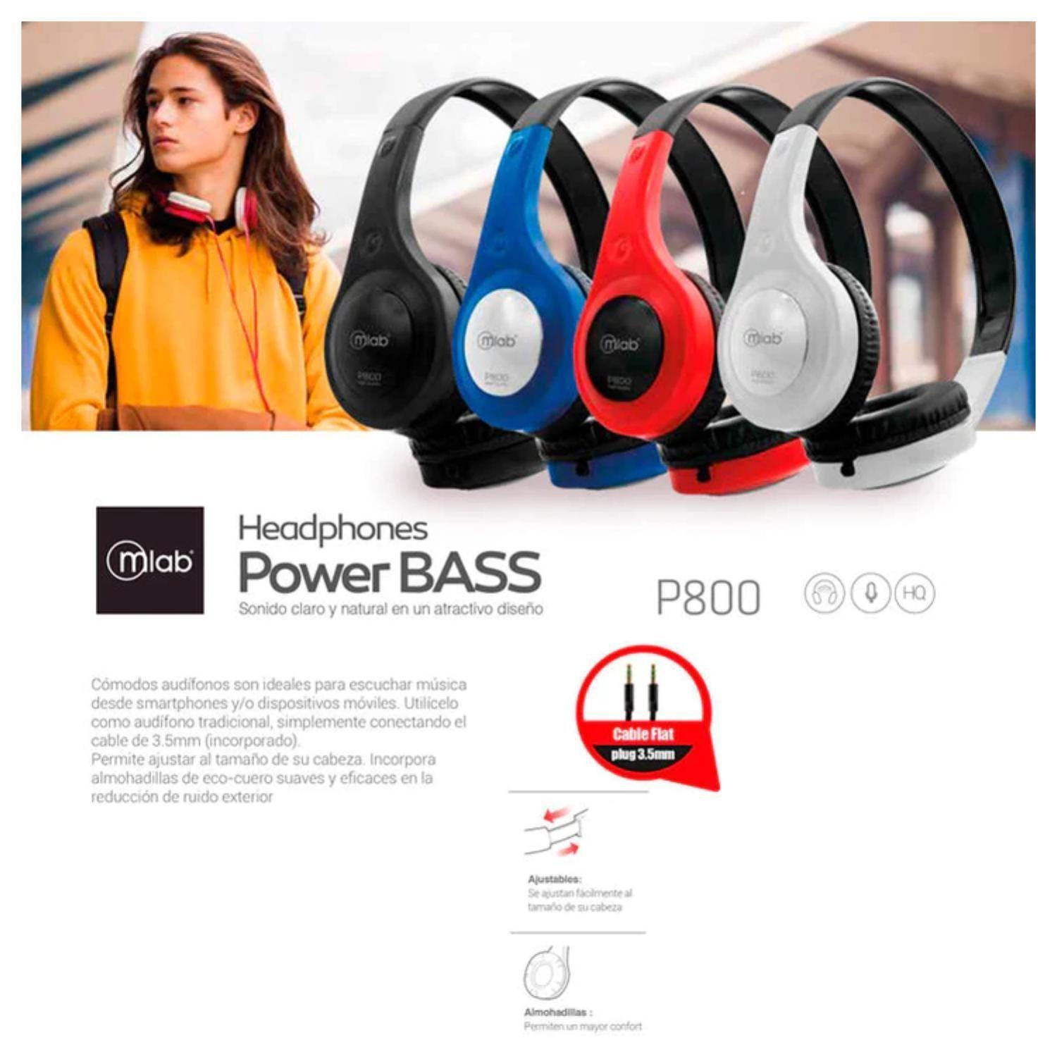 Audifonos HeadBand Jack 3.5mm Blanco P800 Mlab-3