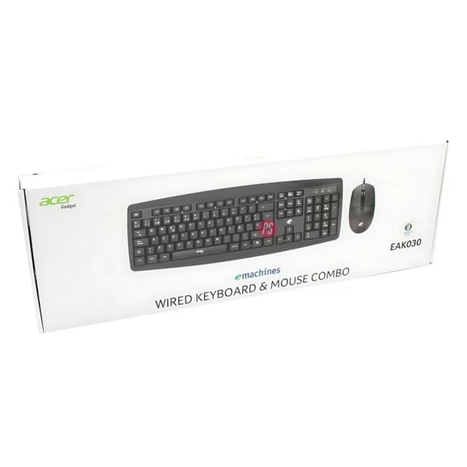 Kit Mouse USB Y Teclado Español Negro EAK030-4