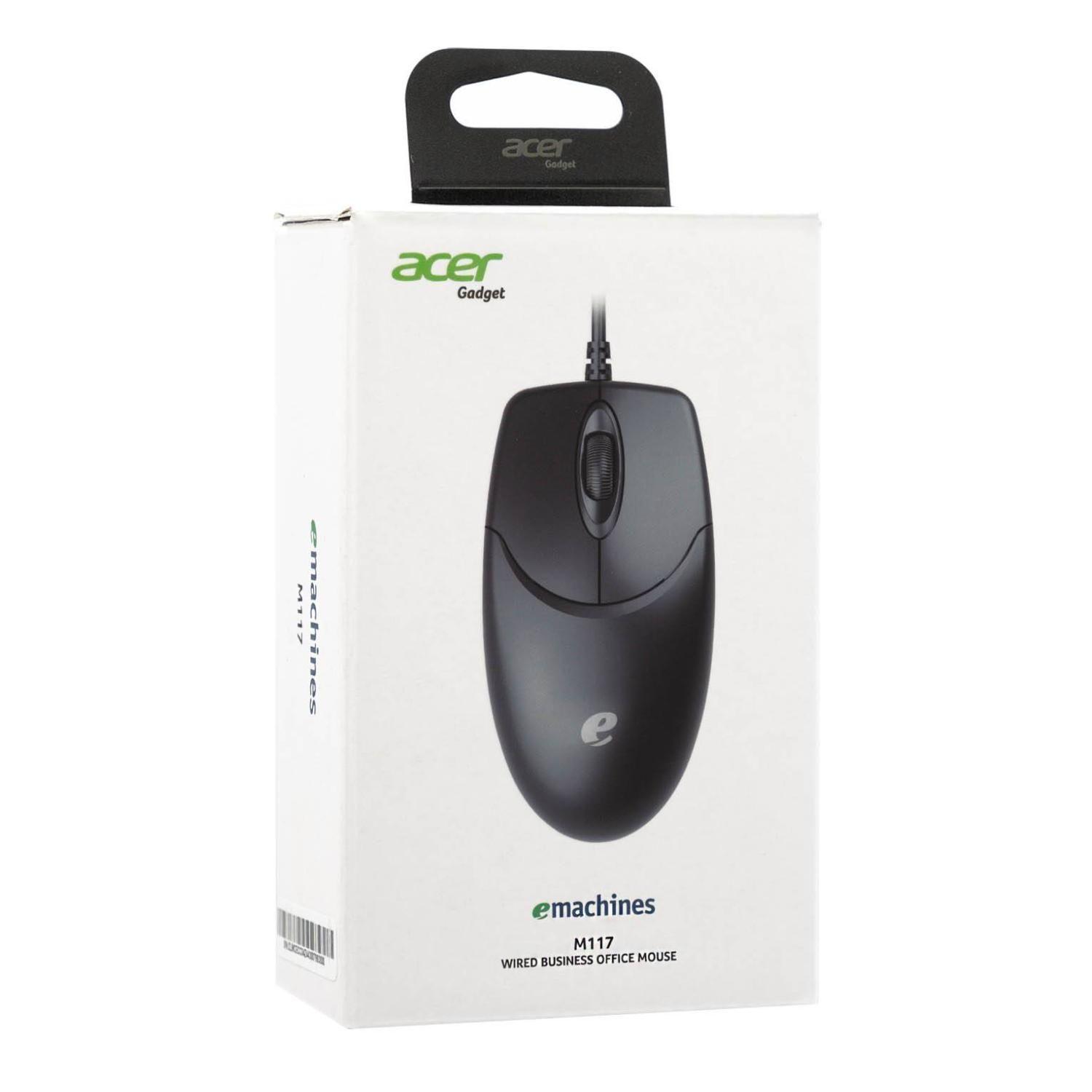 Mouse Alambrico USB 3 Botones Blanco M117-4