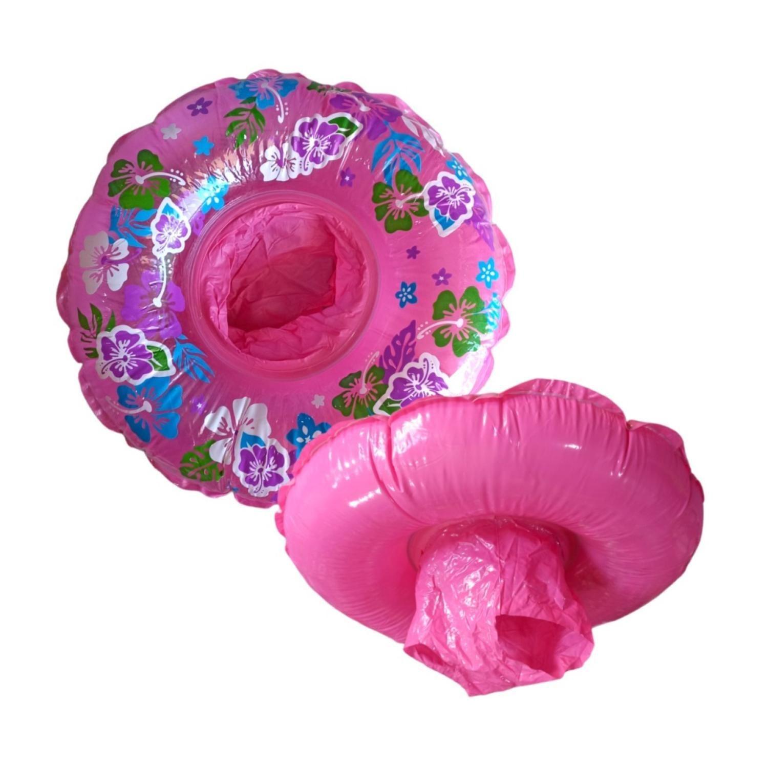 Piscina Inflable Redonda Infantil Bebes Rosado Diseños-0