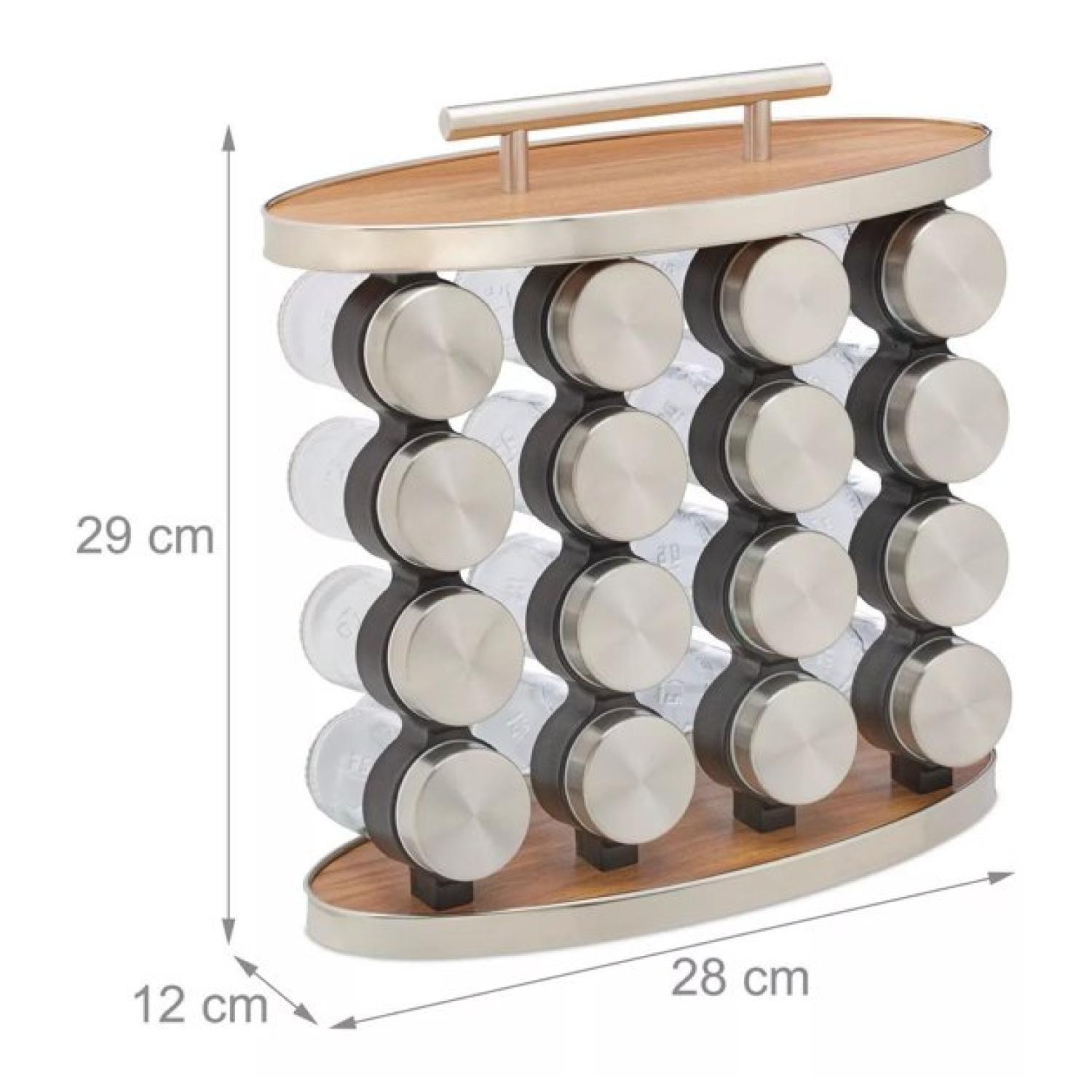 Set De Condimentero 16 Piezas 29x28cm Especiero Para Cocina-2