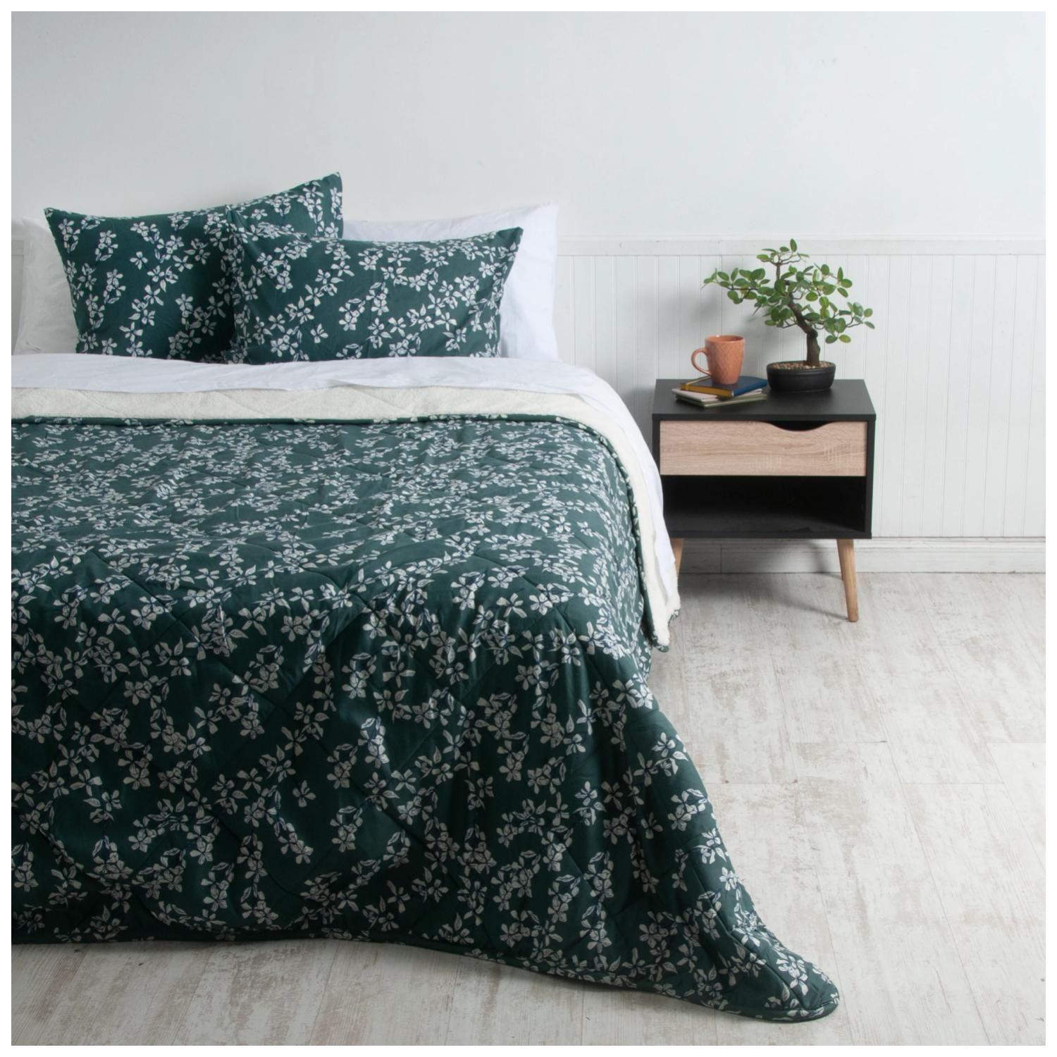 Plumon 2 Plazas 220X240cm Microfibra Verde Estampado Mashini-3