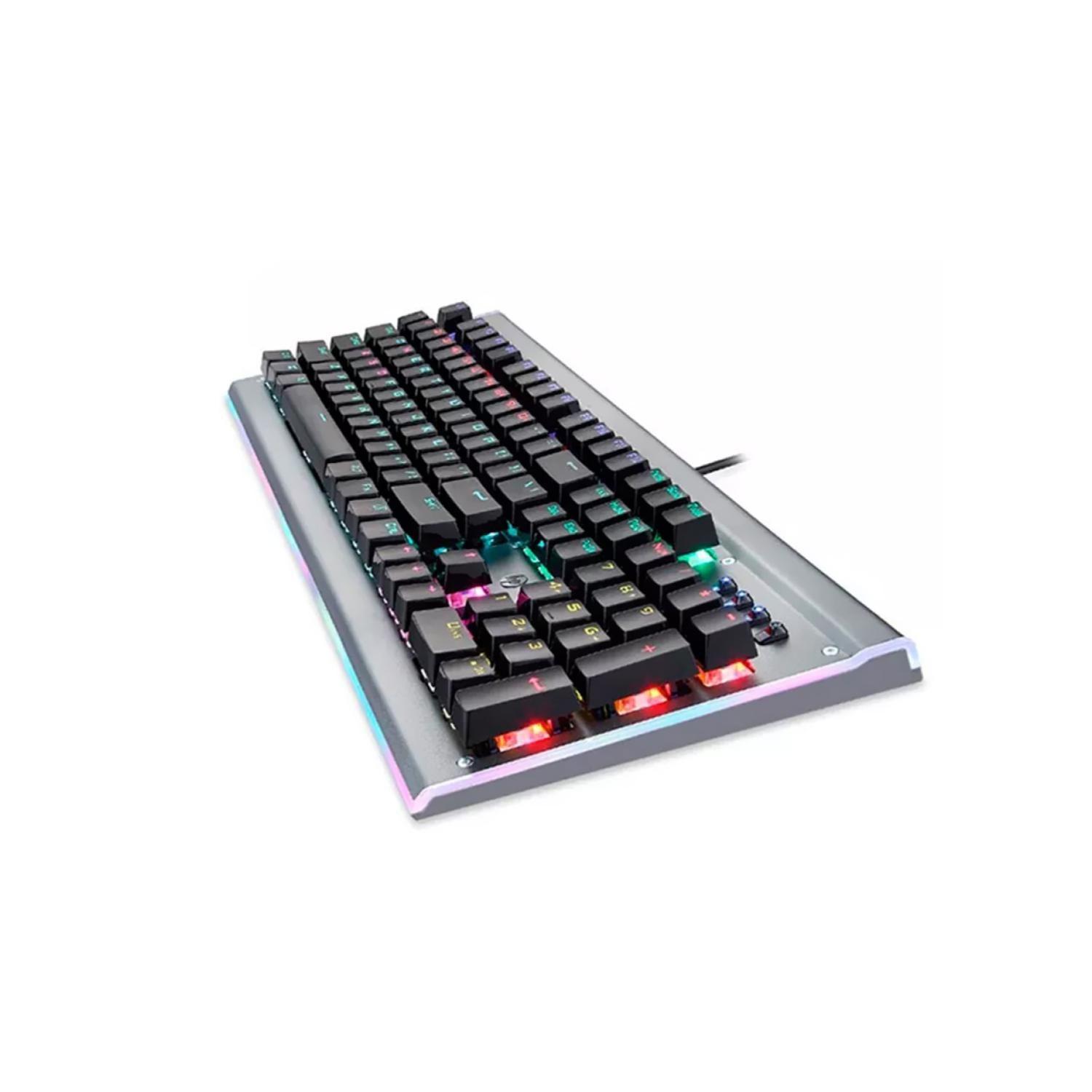 Teclado Mecanico Gamer USB RGB Gris GK520 HP-2