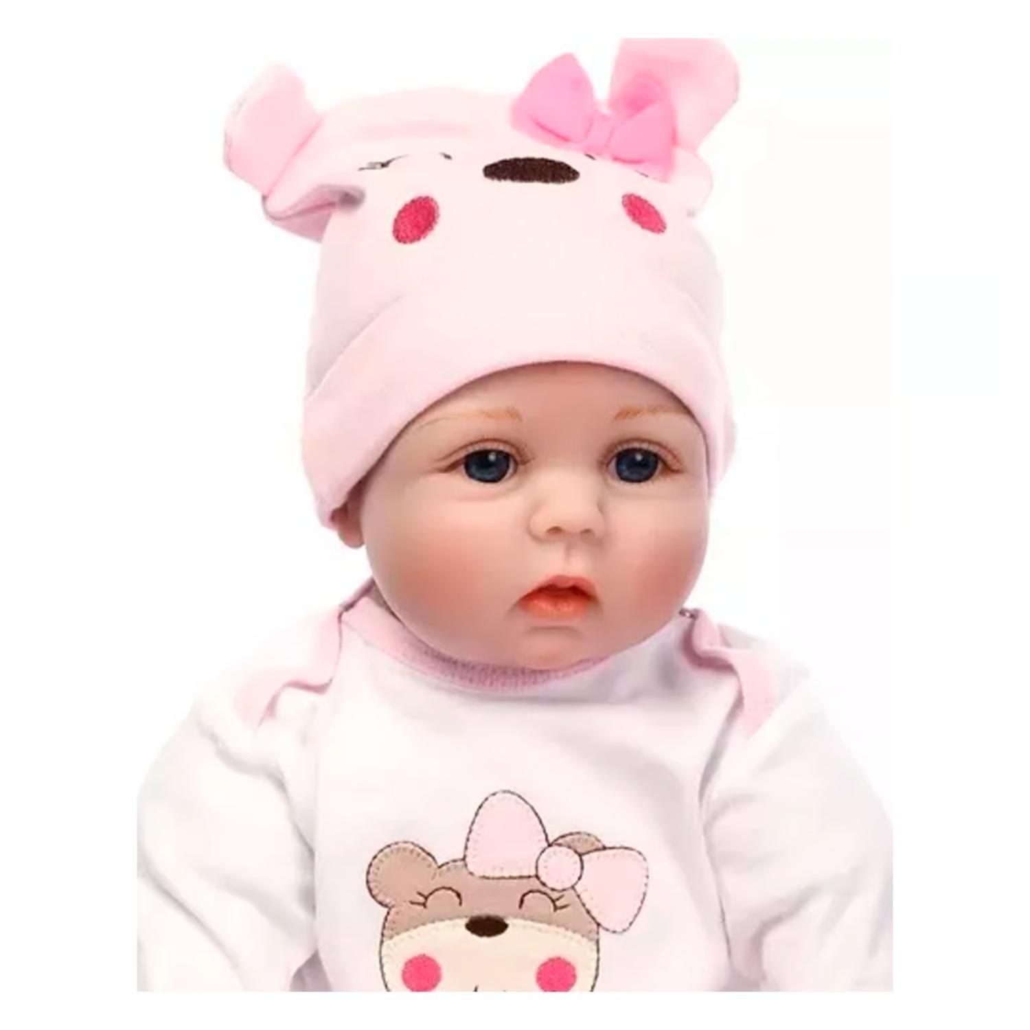 Juguete Muñeca Realista 55cm Pijama Rosado Infantil-2