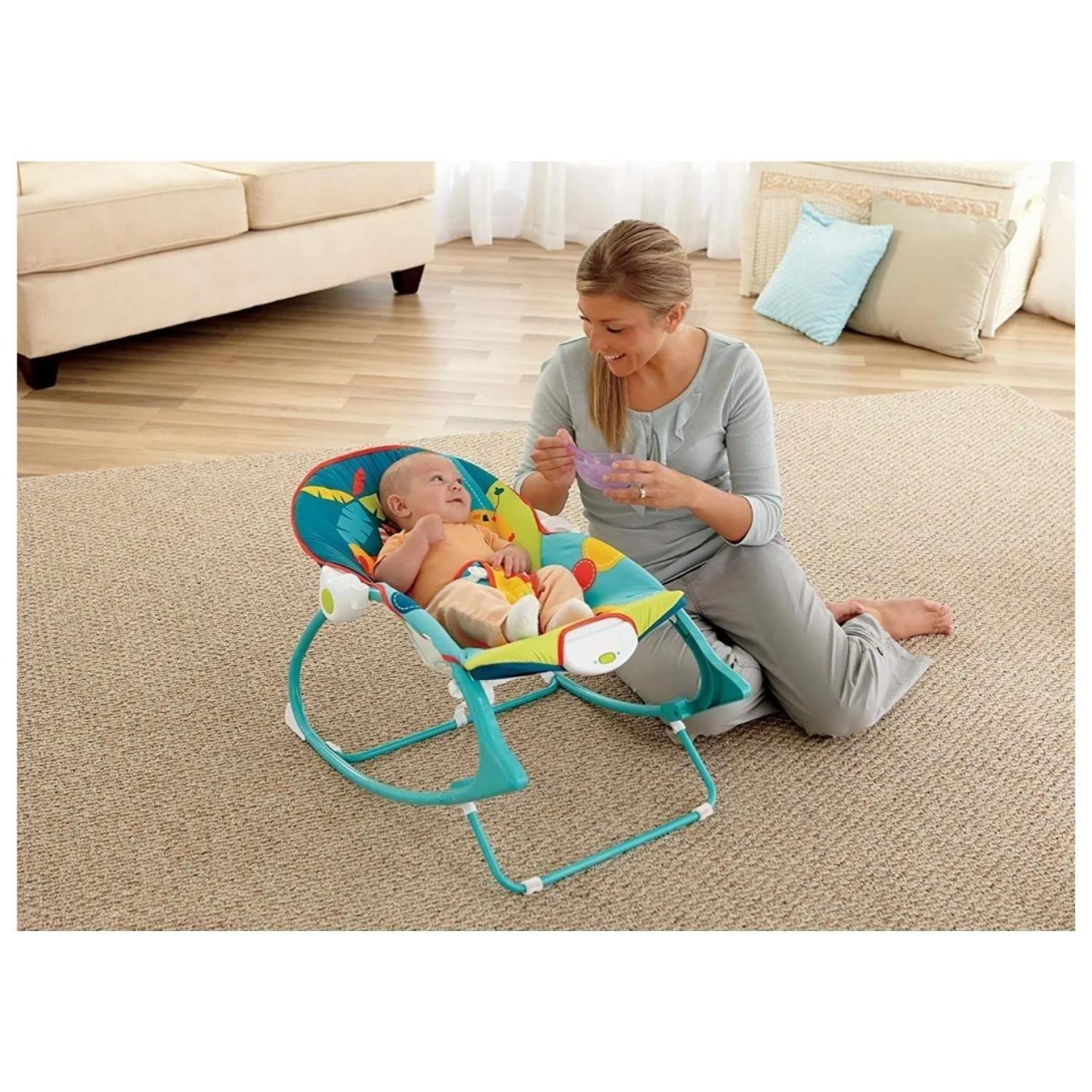 Silla Mecedora Interactiva Con Sonidos Azul Infantil-2