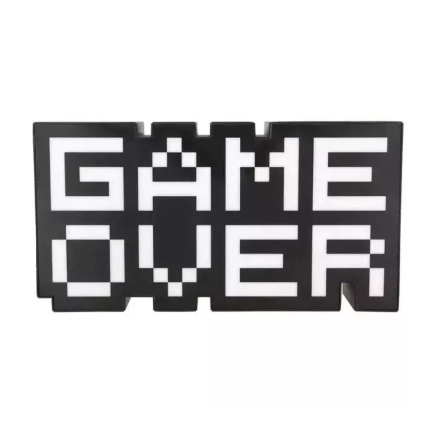Lampara Luz Game Over Logo USB Negro Y Blanco-0