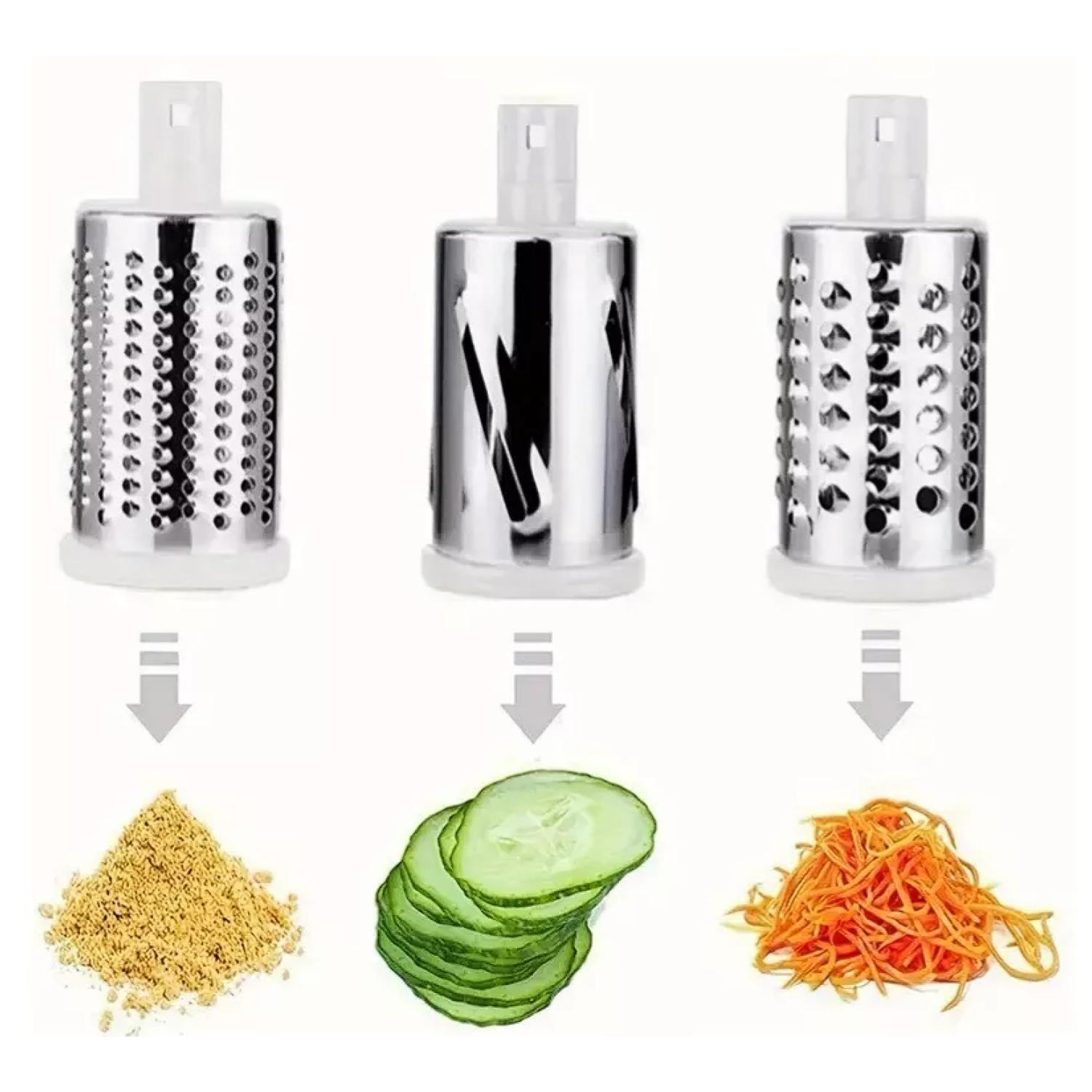 Rebanador Cortador Rallador De Verduras Molinillo 3 En 1-4