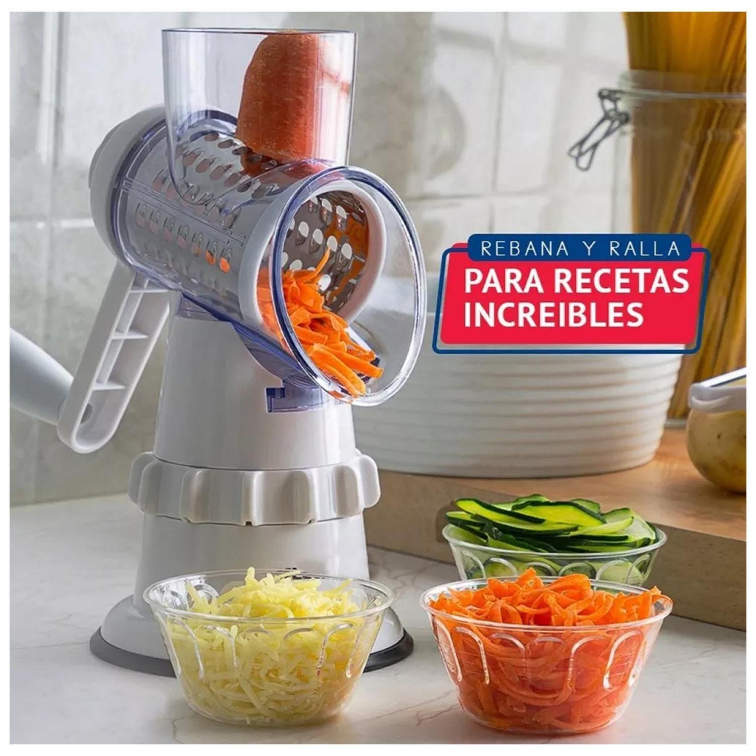 Rebanador Cortador Rallador De Verduras Molinillo 3 En 1-5