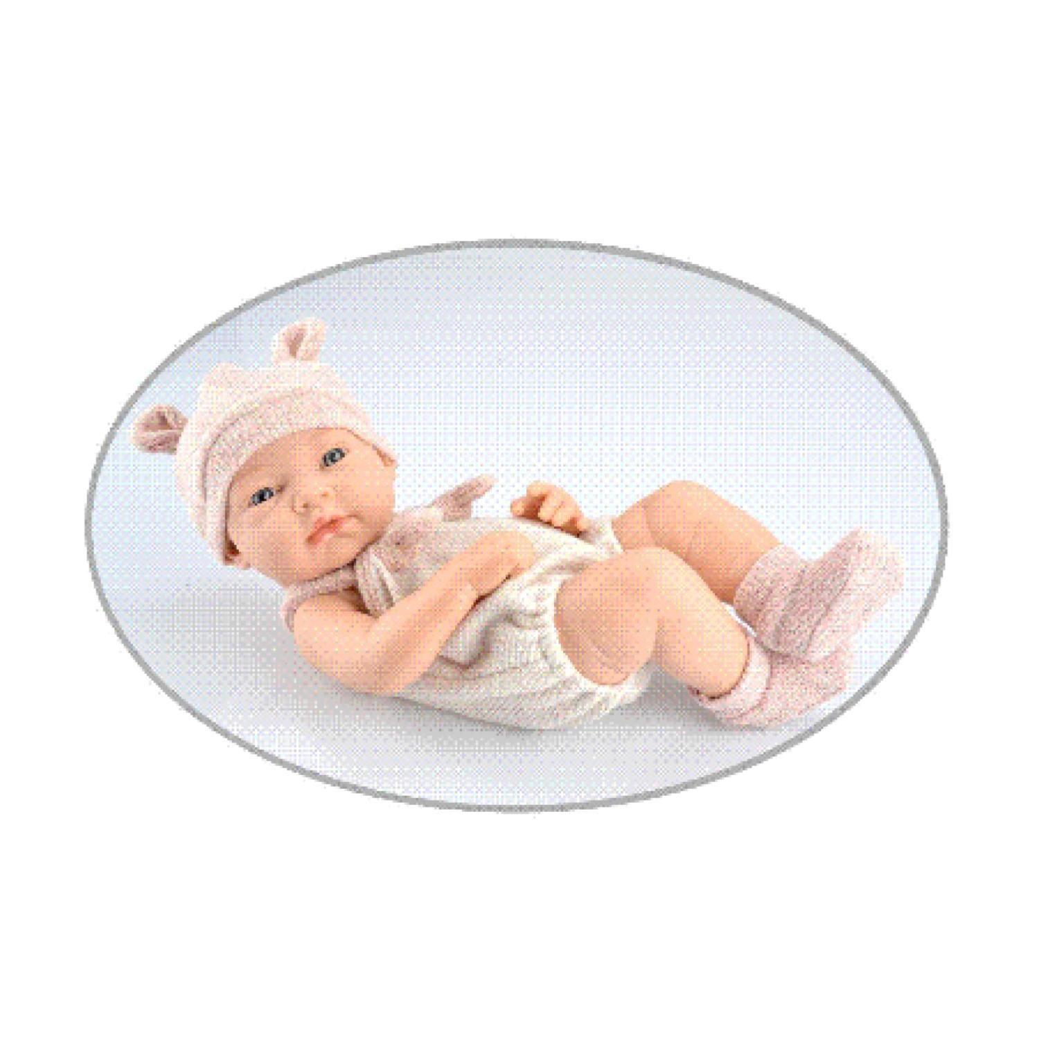 Juguete Muñeca Realista 30cm Silicona Vestido Rosa Infantil-0