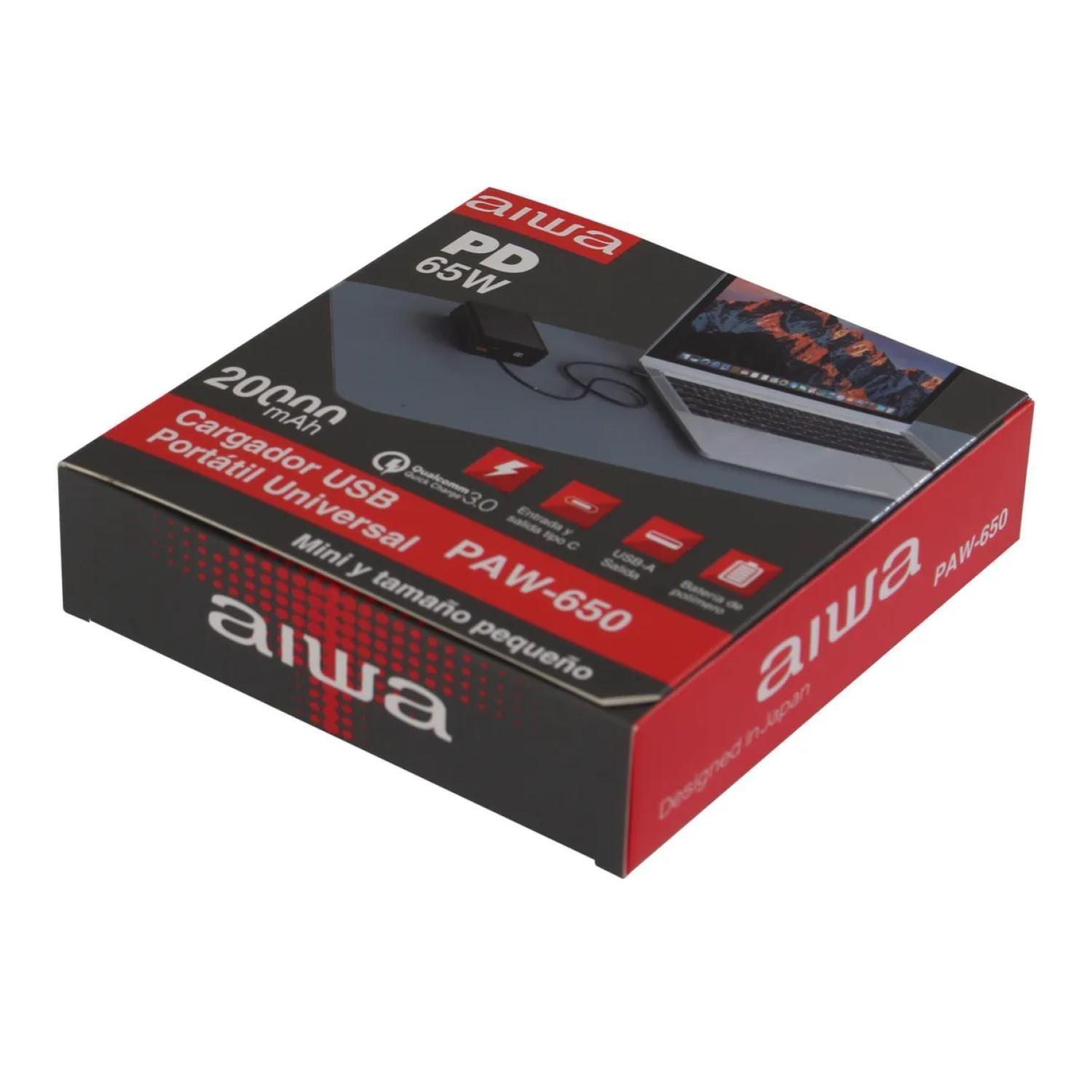PowerBank Cargador Portatil 20000mAh 65W PAW-650 Aiwa-3