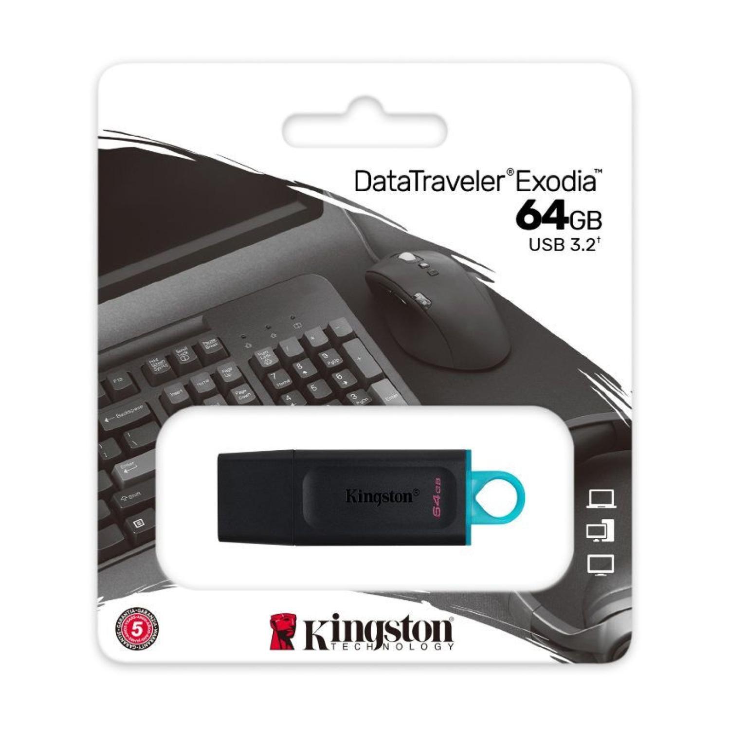 Pendrive USB 3.2 64Gb Datatraveler Exodia Kingston-2