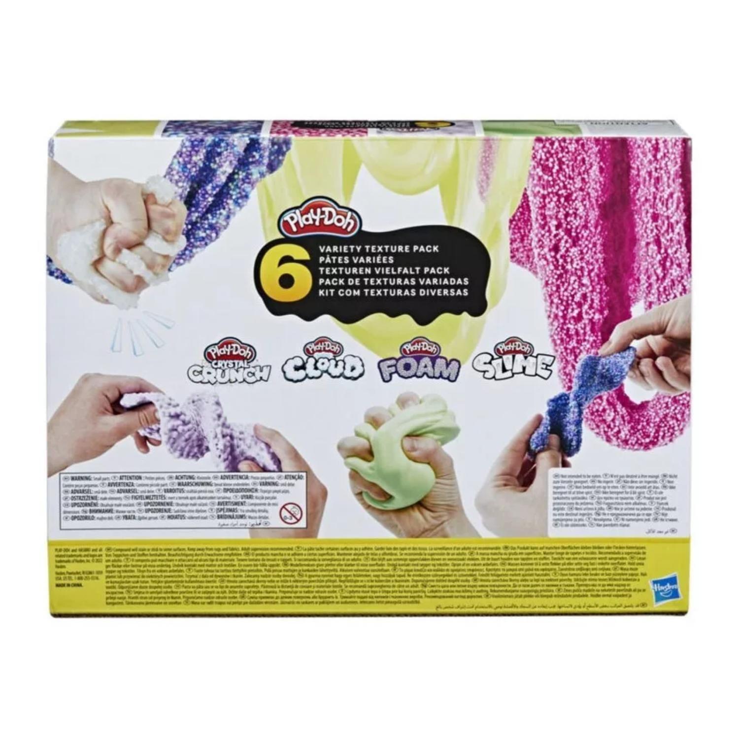 Juguete Pack 6 Masas Plastilinas Texturas Variadas Play Doh-6
