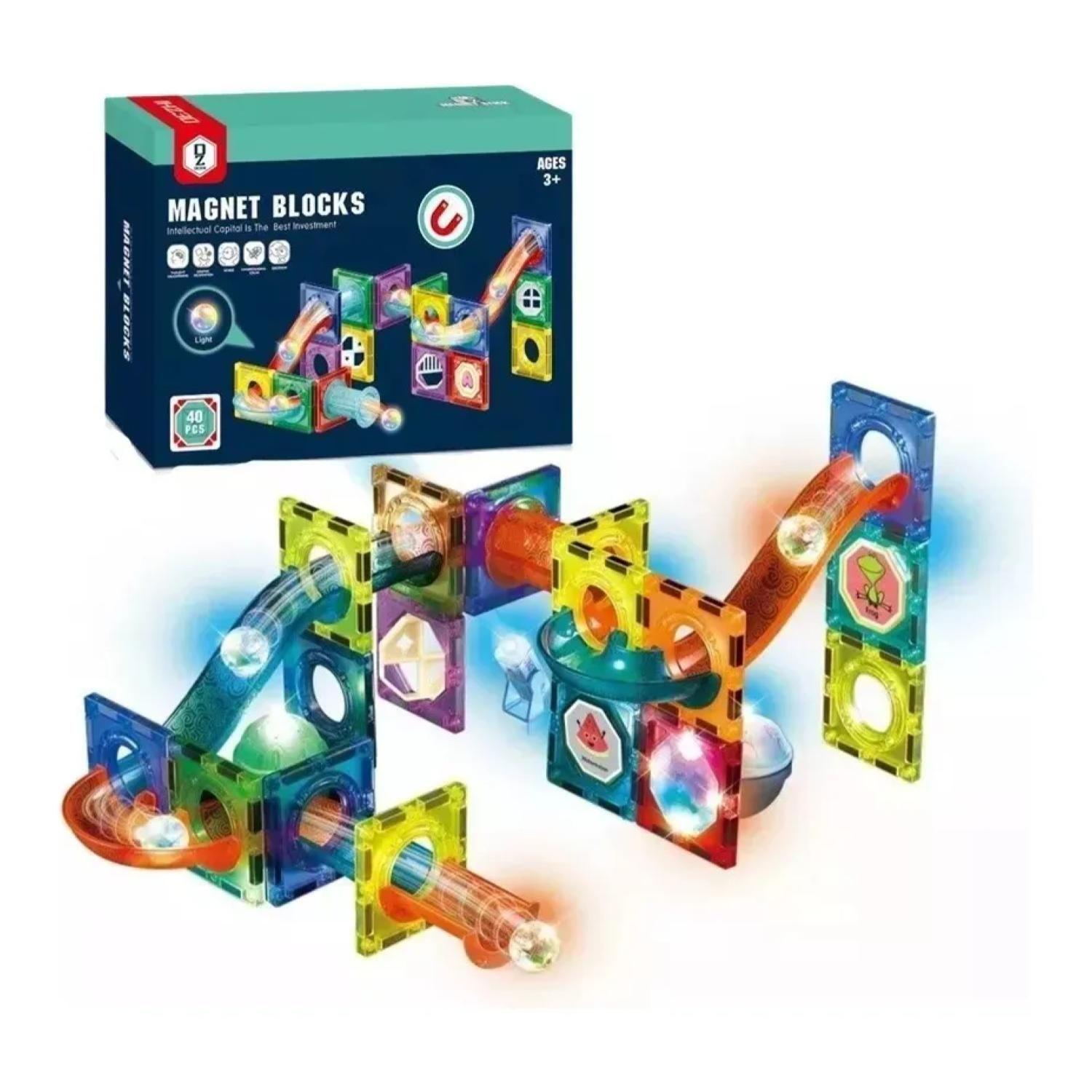 Juguete Bloques Magneticos 40 Piezas Armables Infantil-3