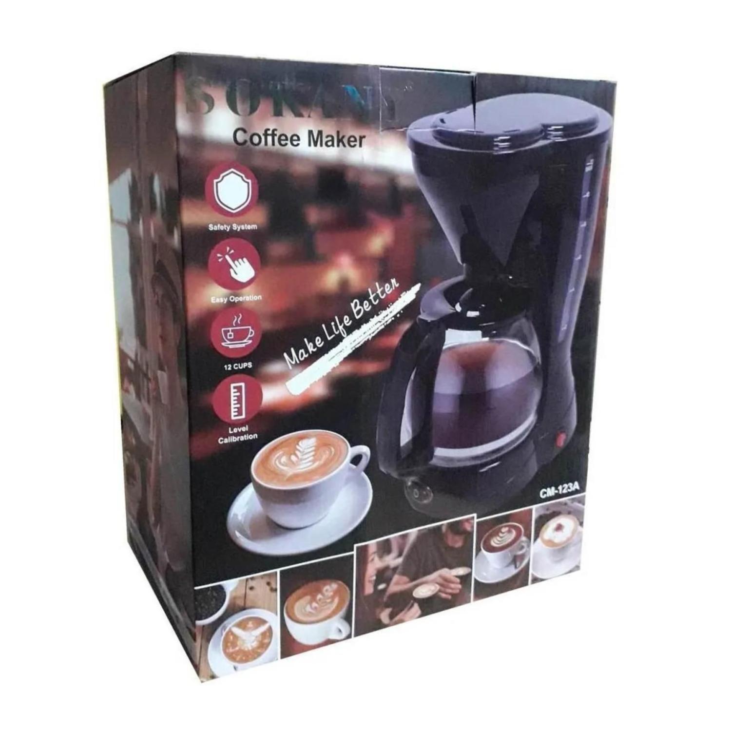Cafetera Electrica 800W De 12 Tazas Cm-123A Sokany-3