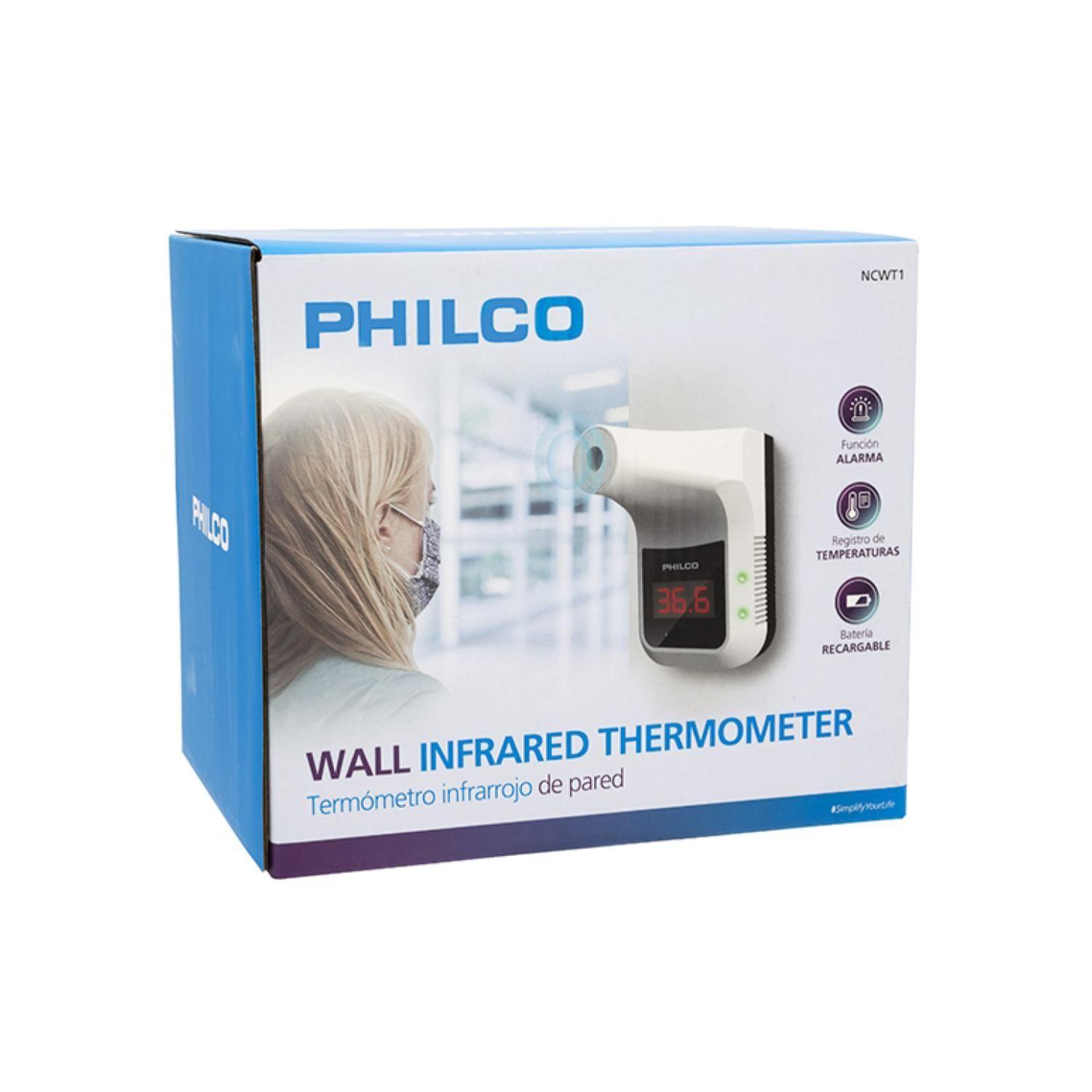 Termometro Infrarrojo De Pared Recargable Blanco Philco-2