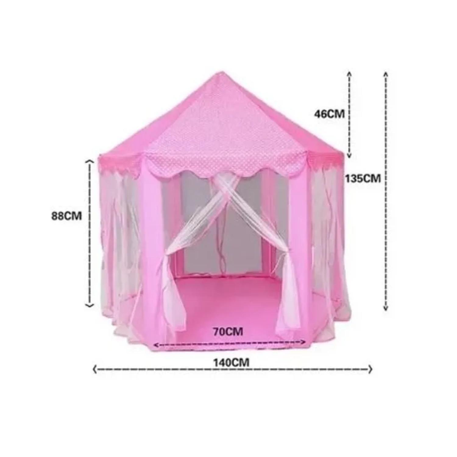 Juguete Carpa Castillo Princesas 135x140cm Rosado Infantil-2